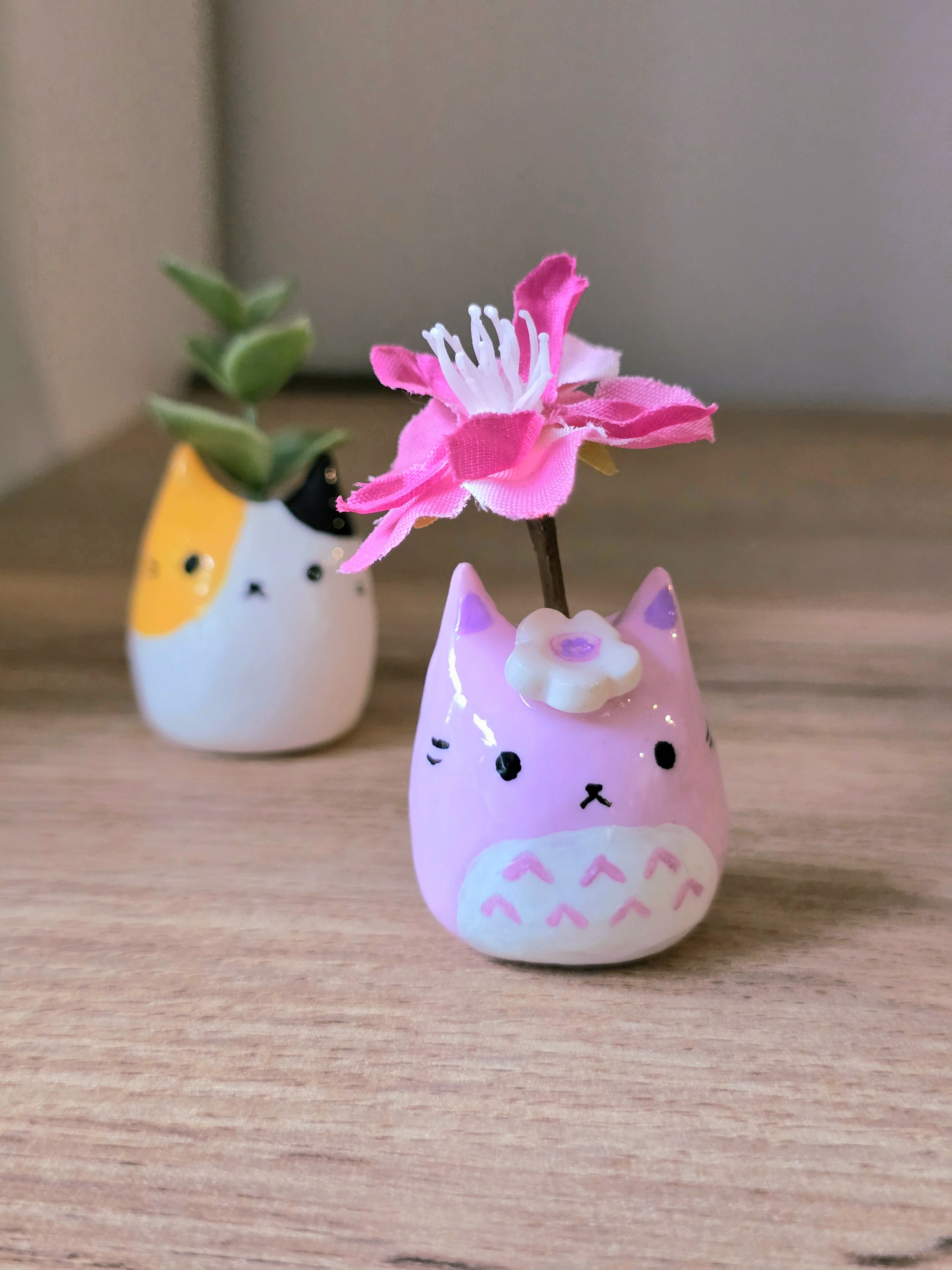Sakura Cat Vase