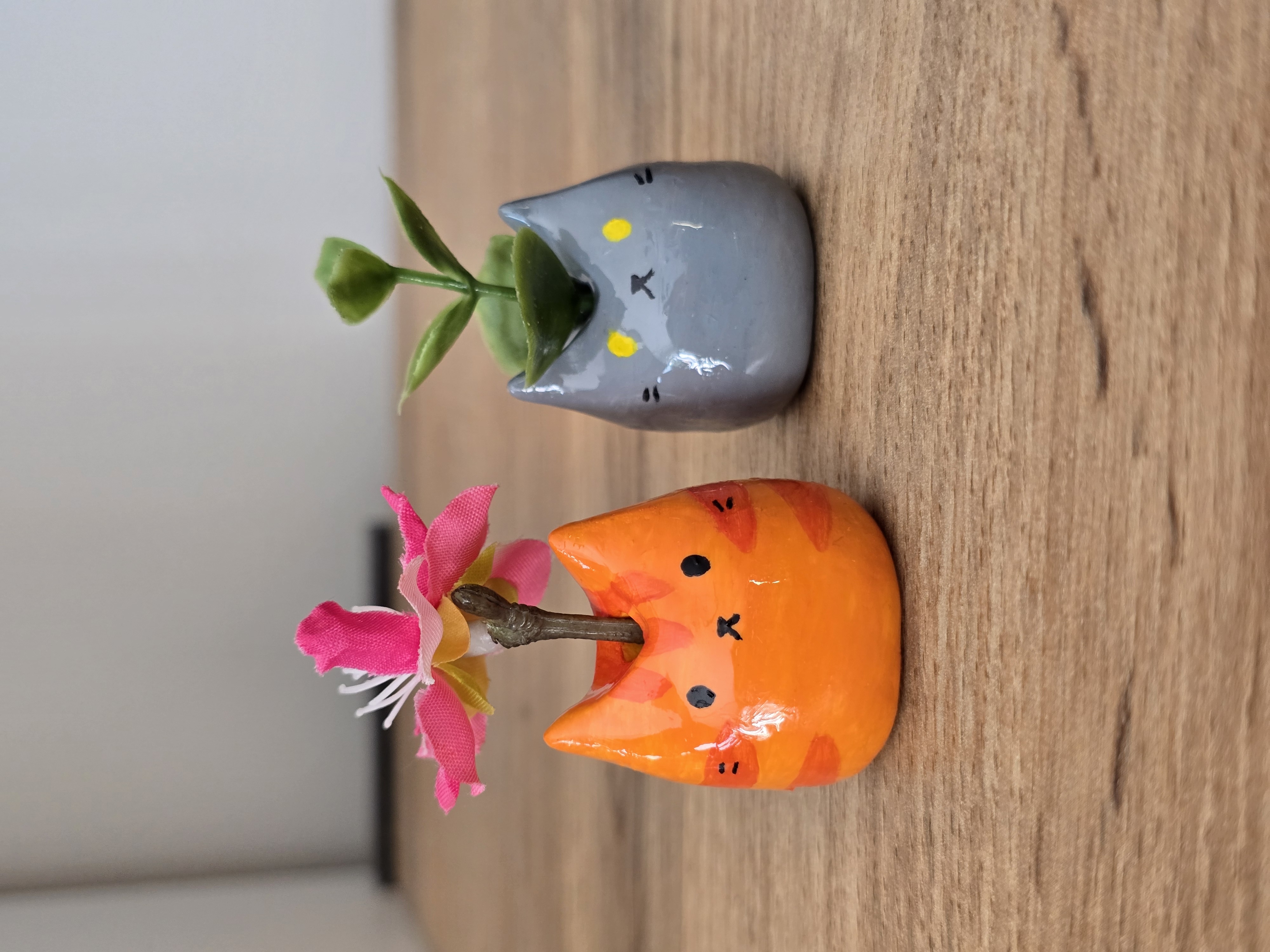 Orange Cat Vase