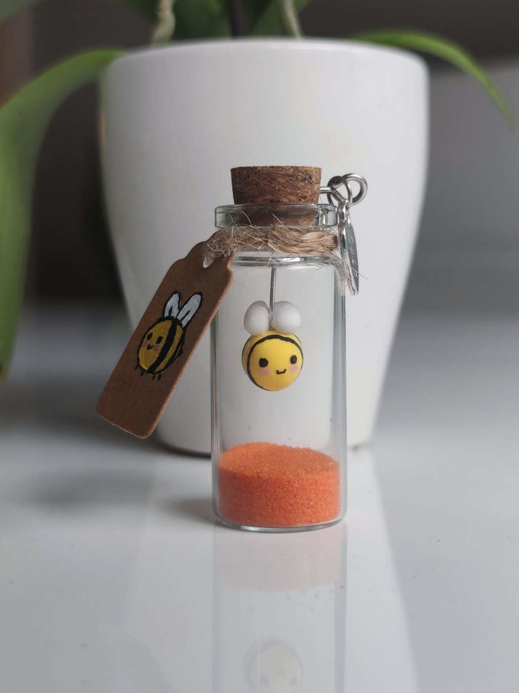 Bee in a Glass Bottle with Custom Text