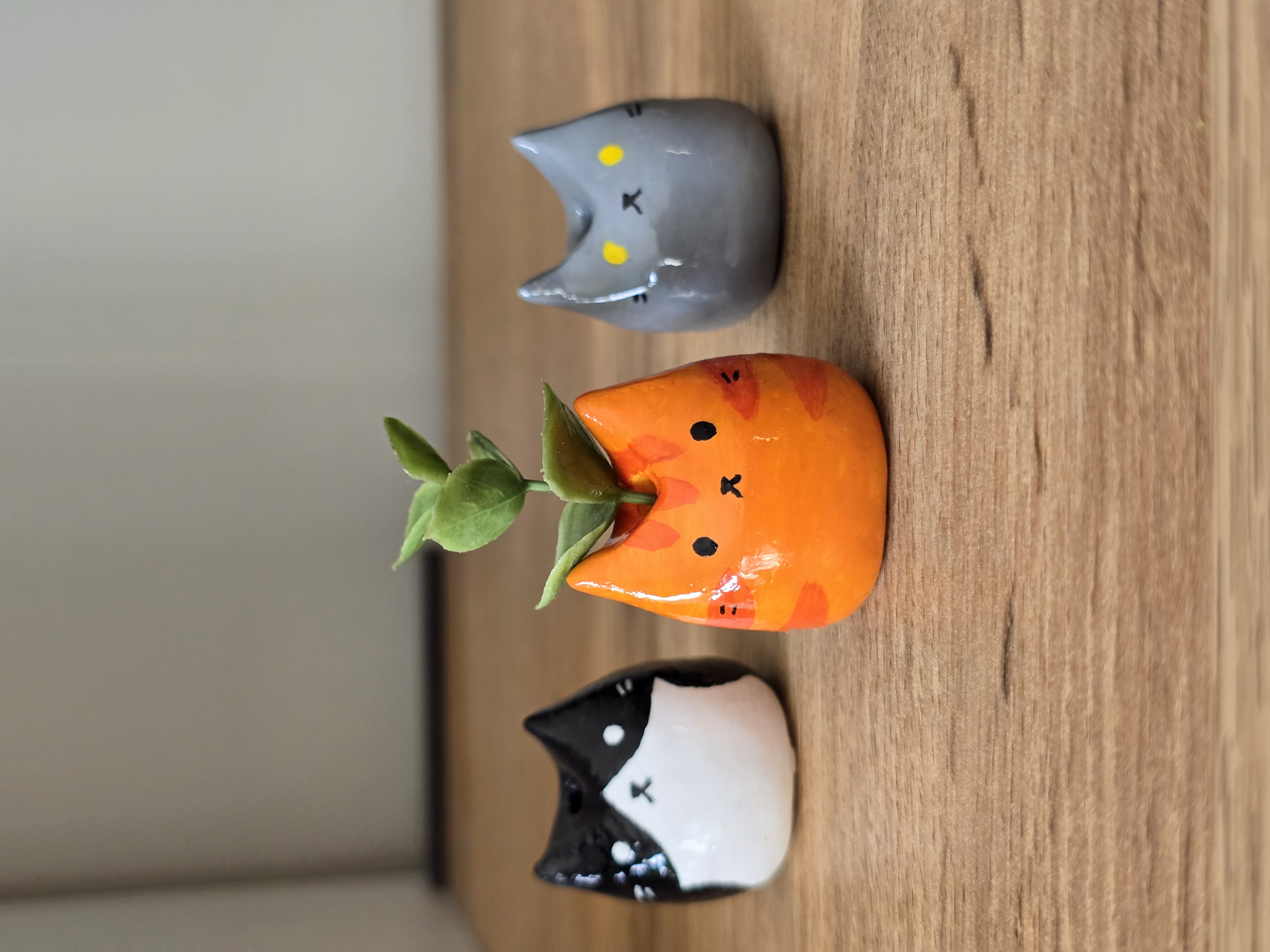 Orange Cat Vase