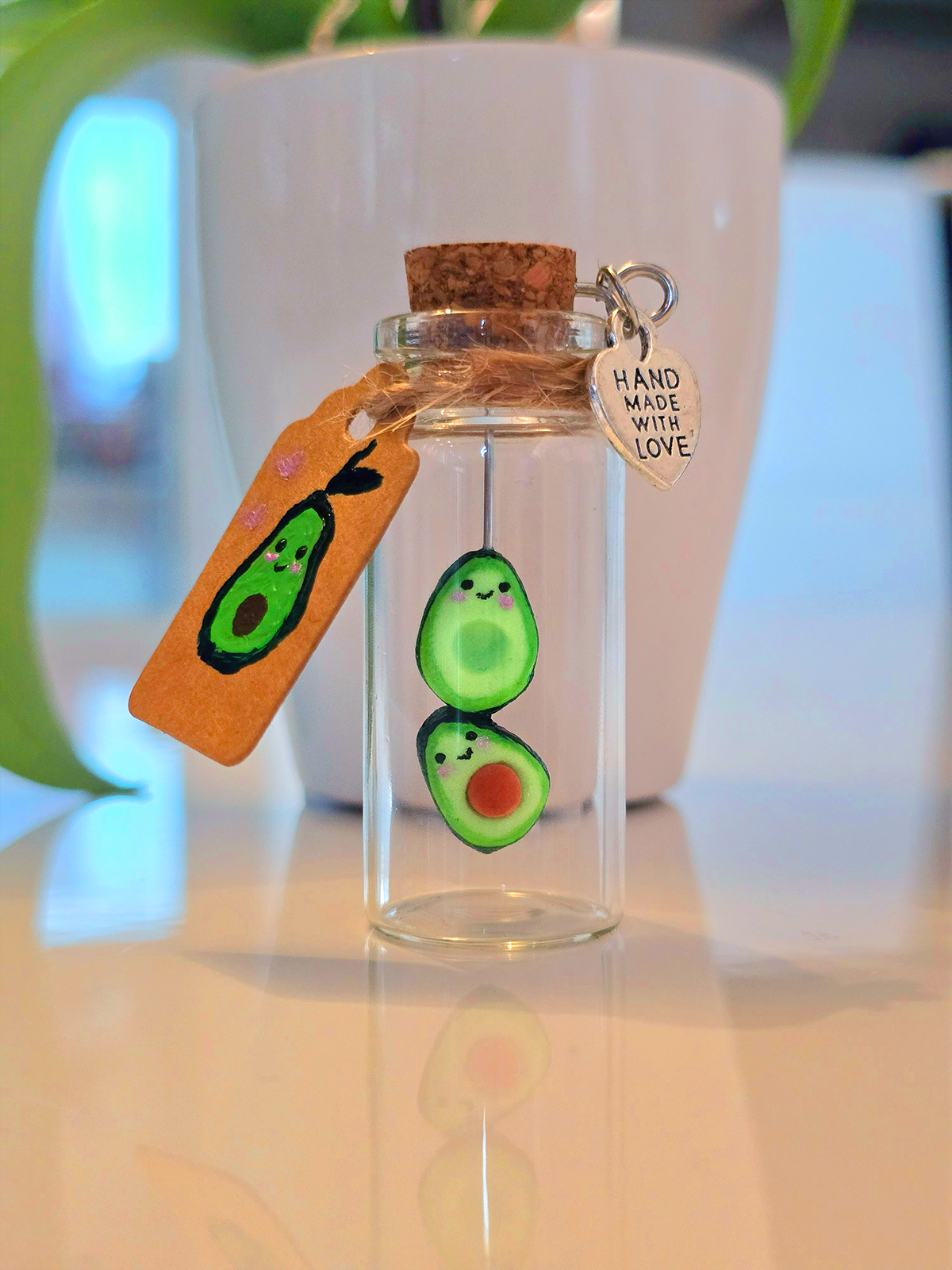 Tiny Avocado in a Pod with Personalized Message
