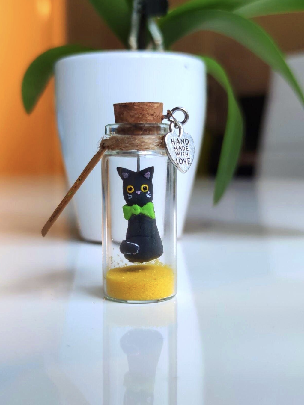 Cat in a Bottle with Custom Message
