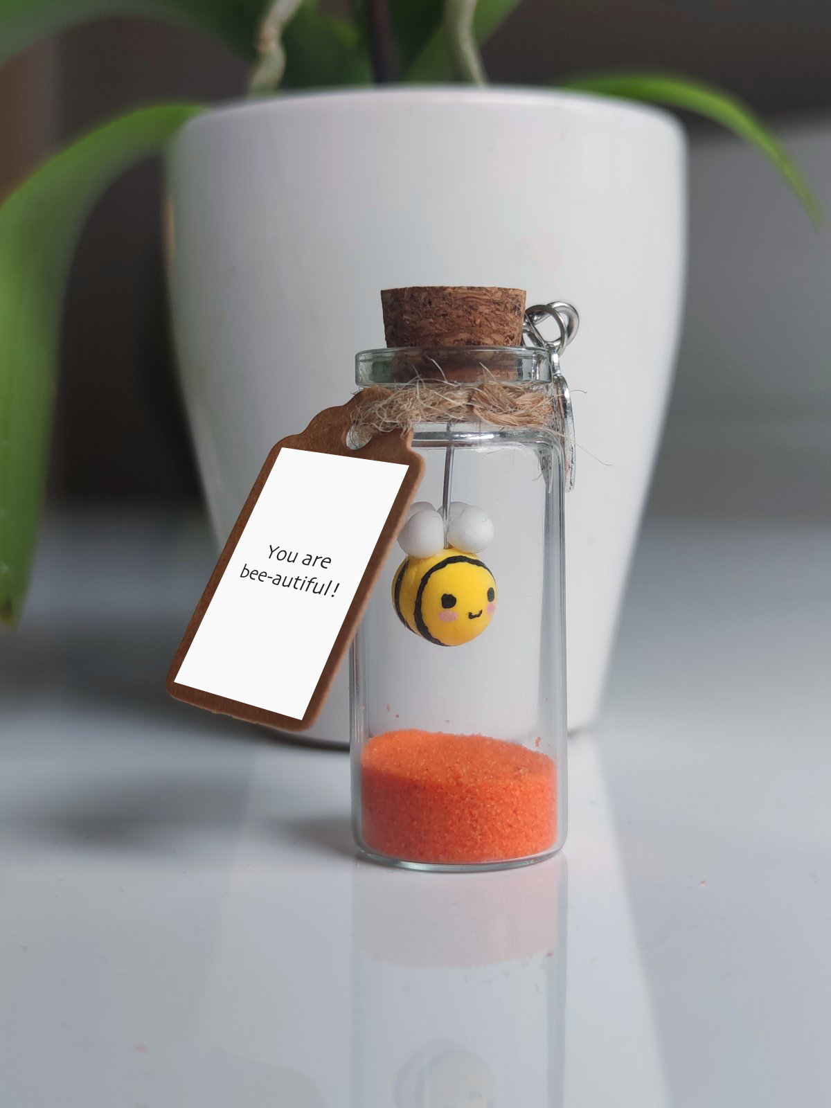 Bee in a Glass Bottle with Custom Text