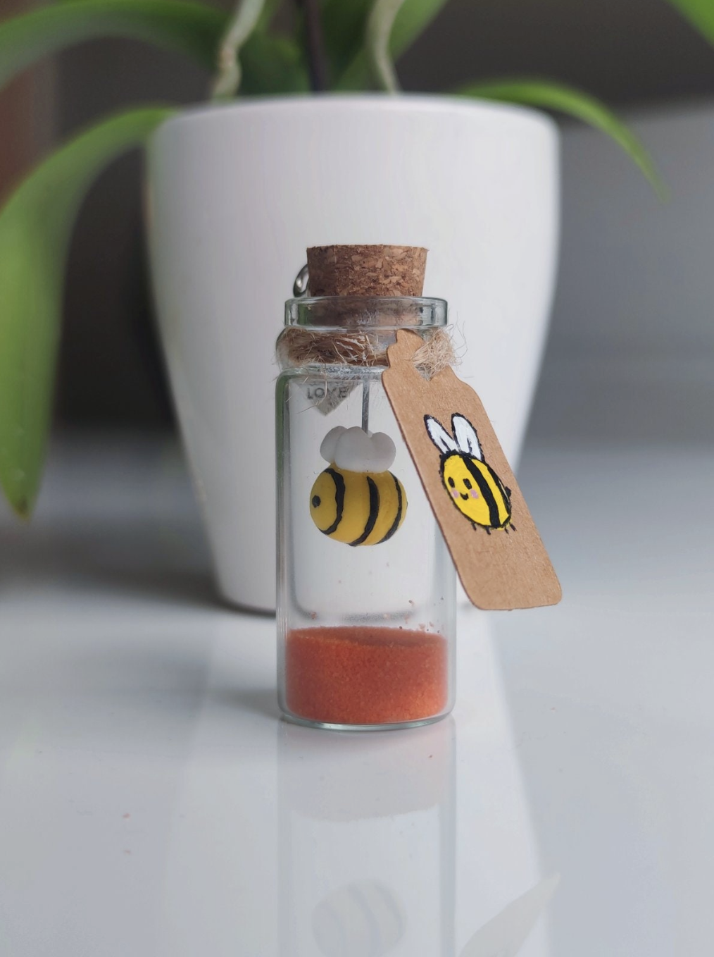 Bee in a Glass Bottle with Custom Text