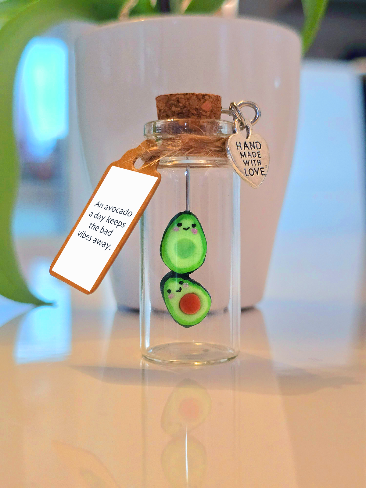 Tiny Avocado in a Pod with Personalized Message