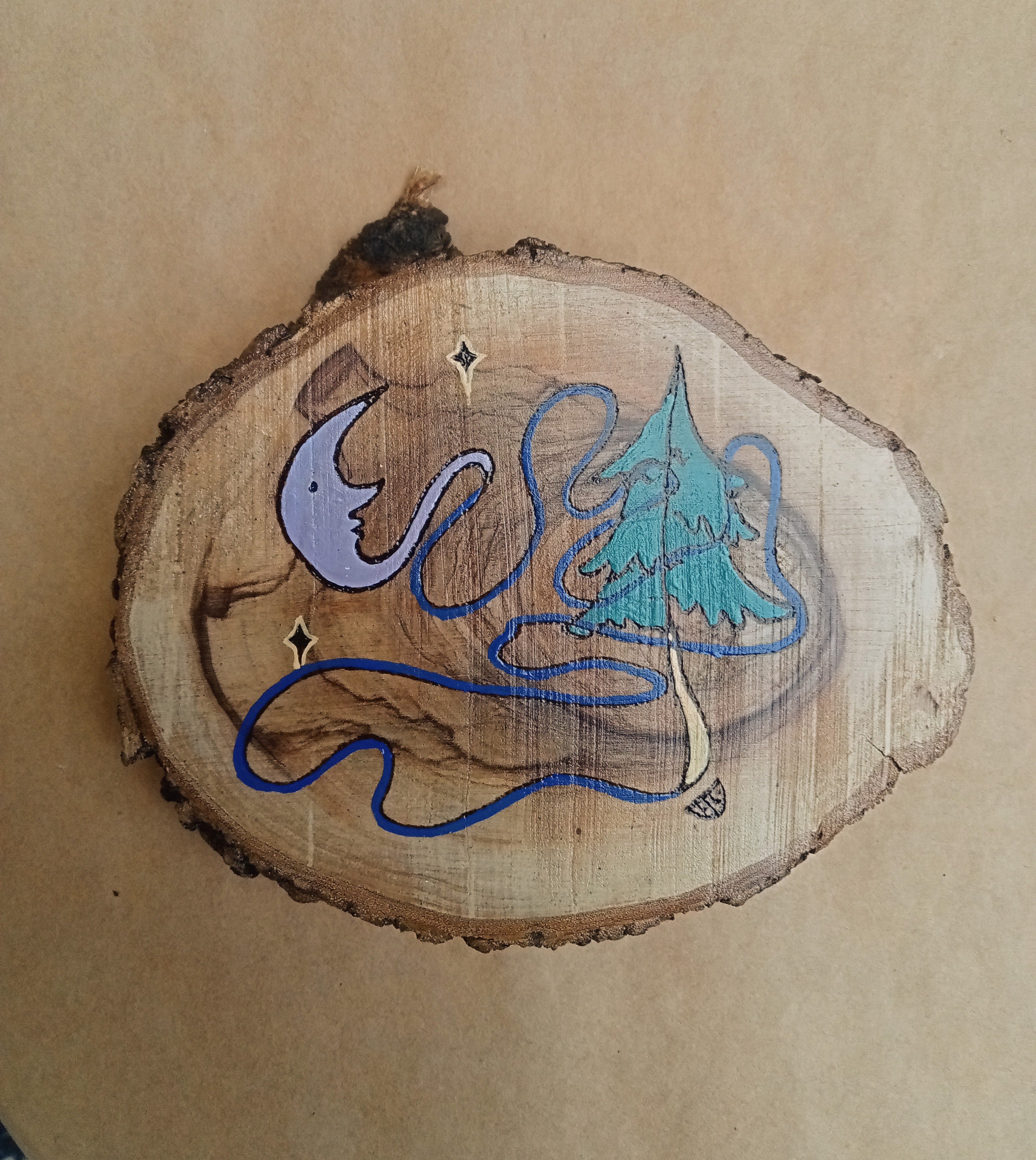 Sección de tronco grande ilustrado