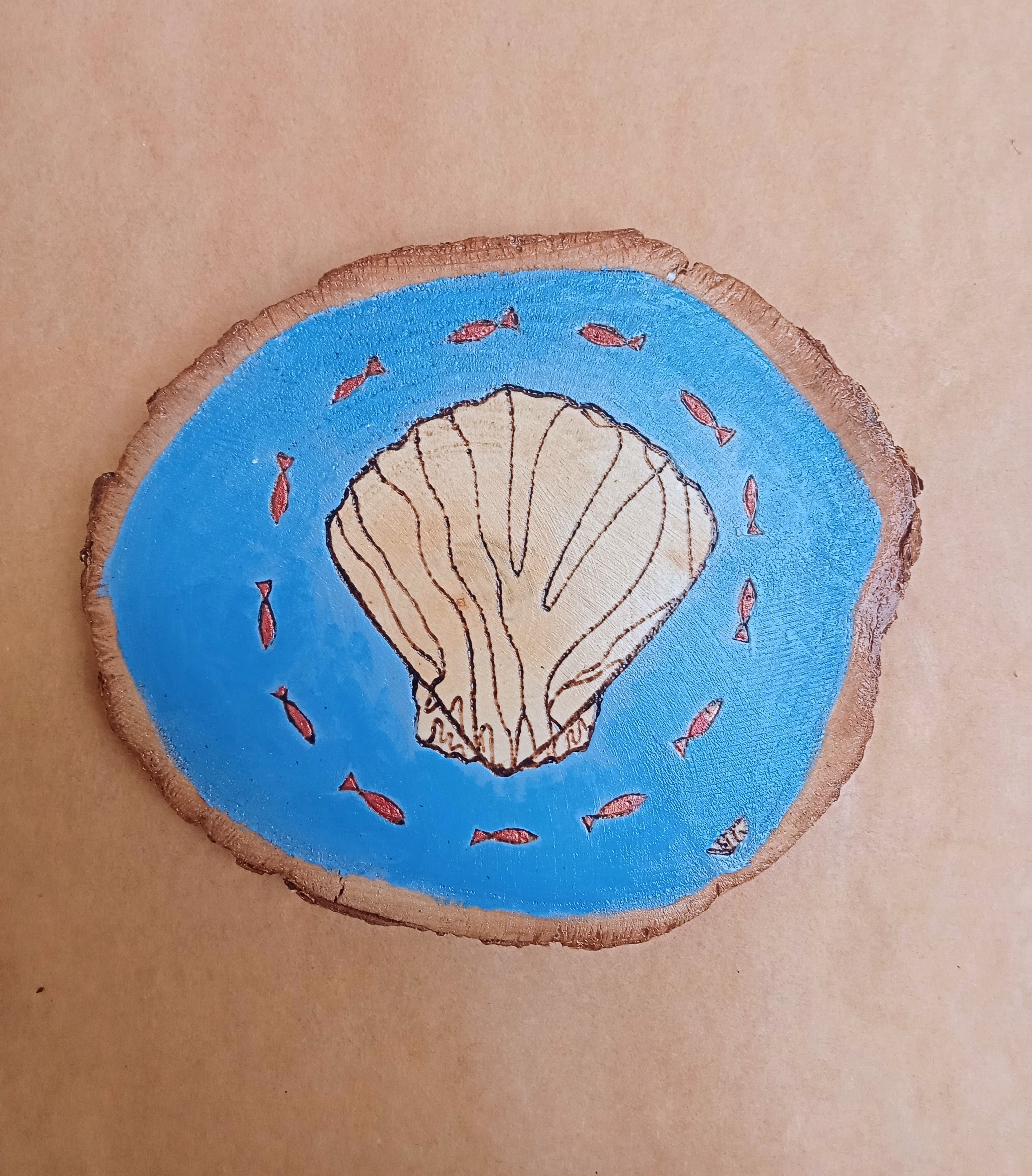 Sección de tronco pequeño ilustrado Peces