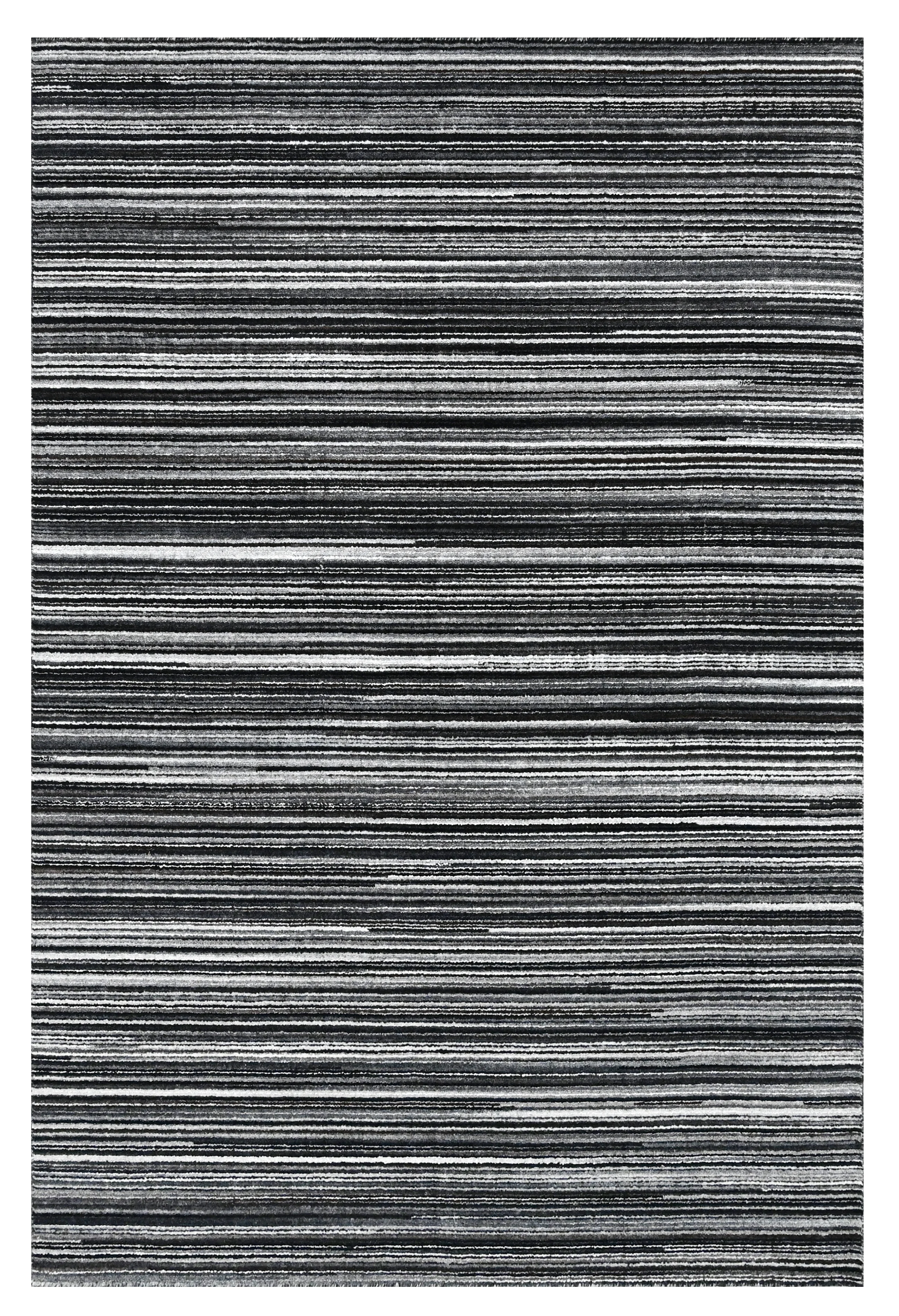 Sleek black and grey contemporary carpet