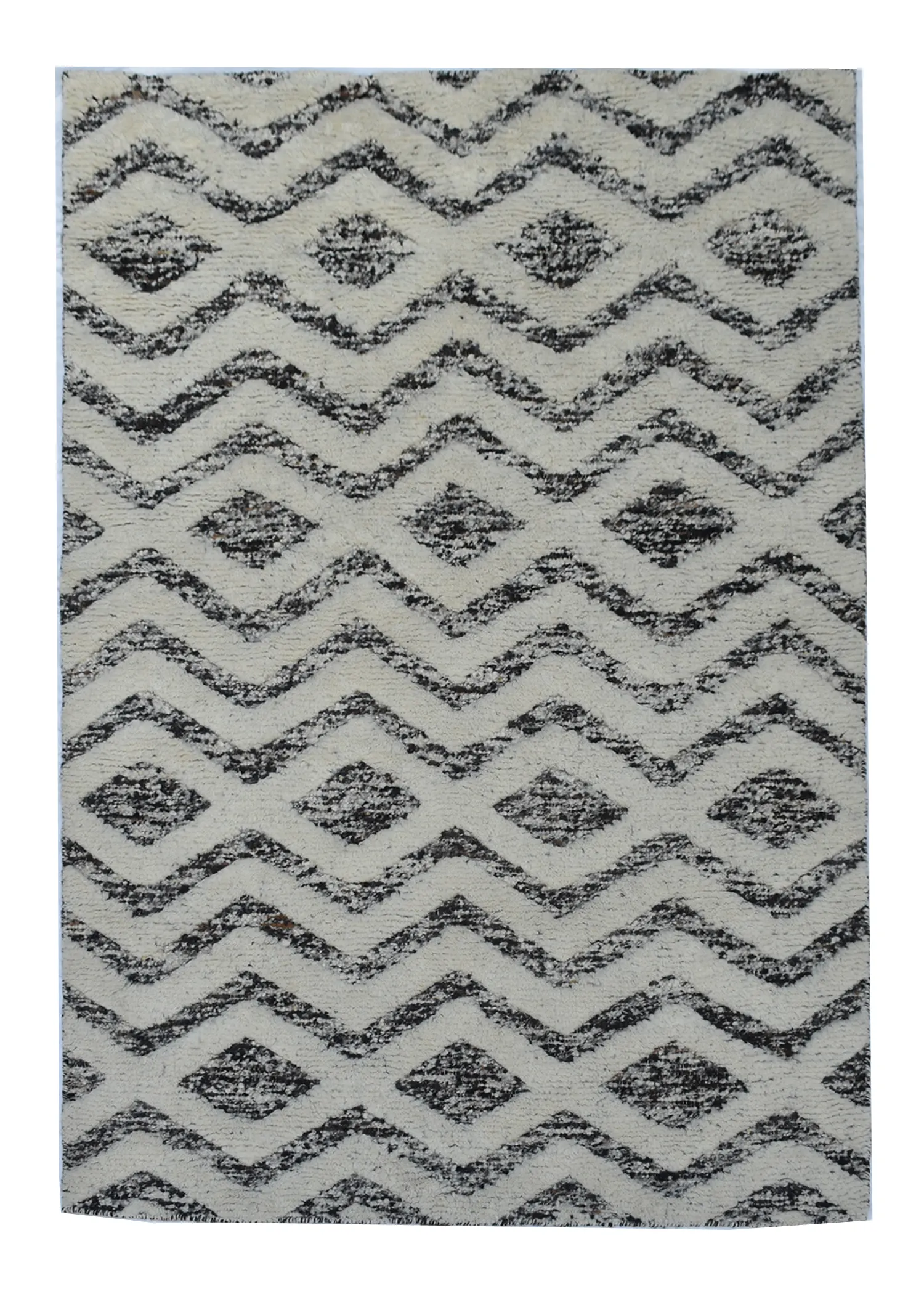 Chevron Pattern Hand Knotted Rug