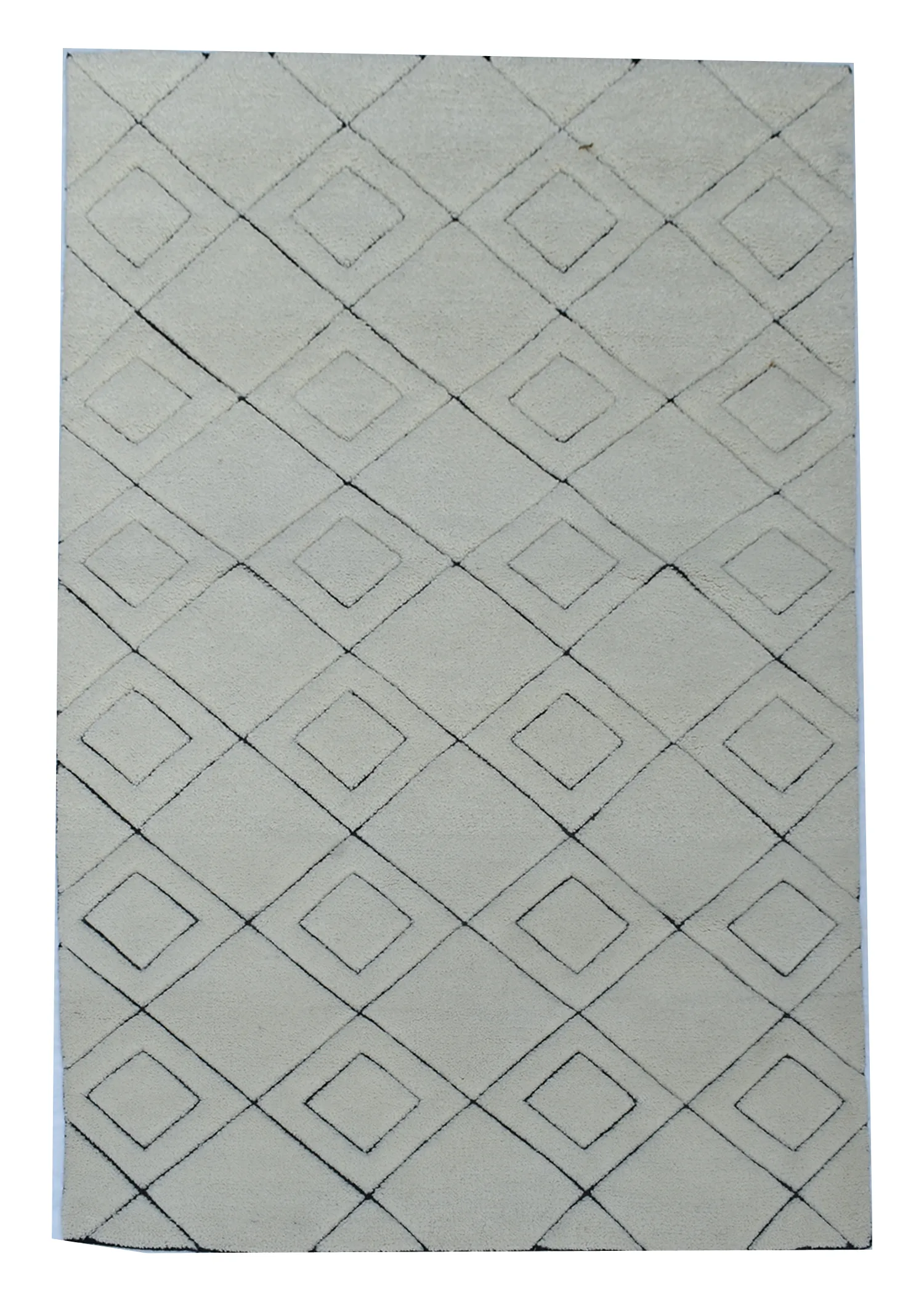 Geometric Hand Knotted Area Rug