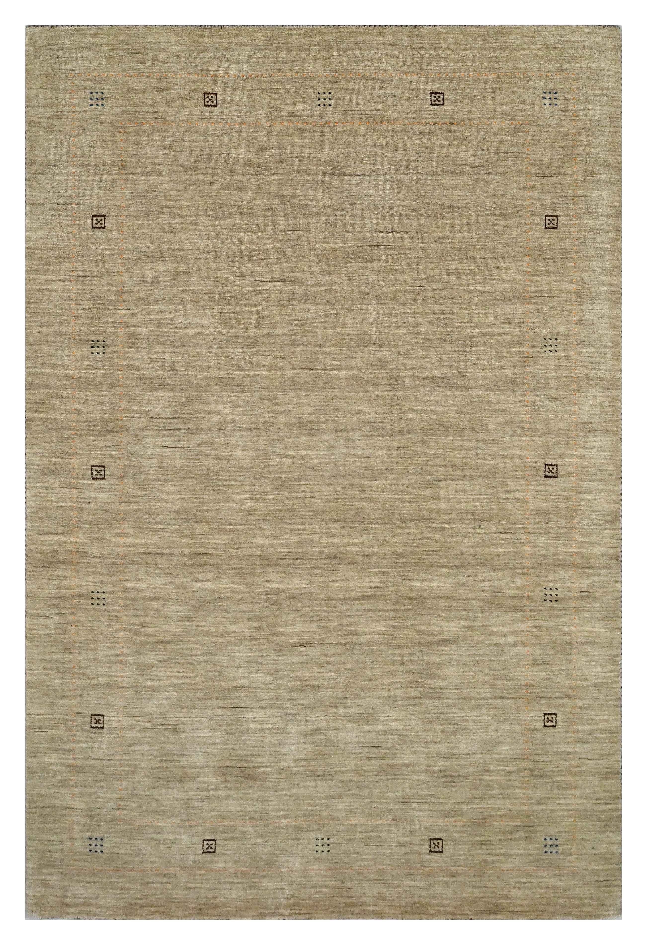 Minimalist beige rug with subtle geometric accentslo