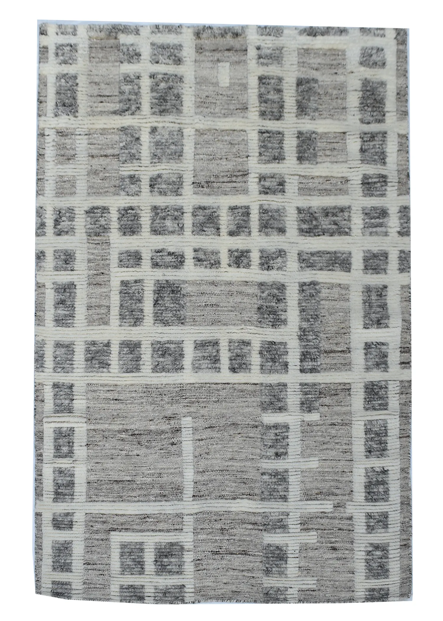 Modern Geometric Hand Knotted Rug