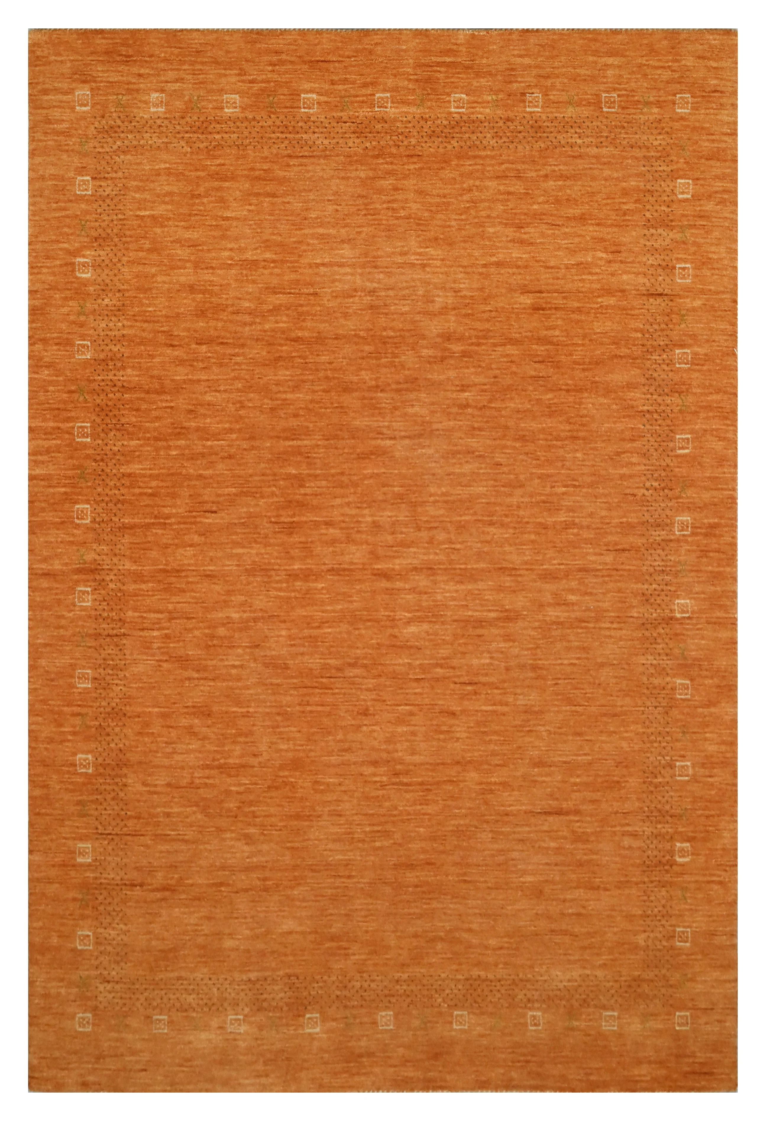 Handwoven Orange Area Rug