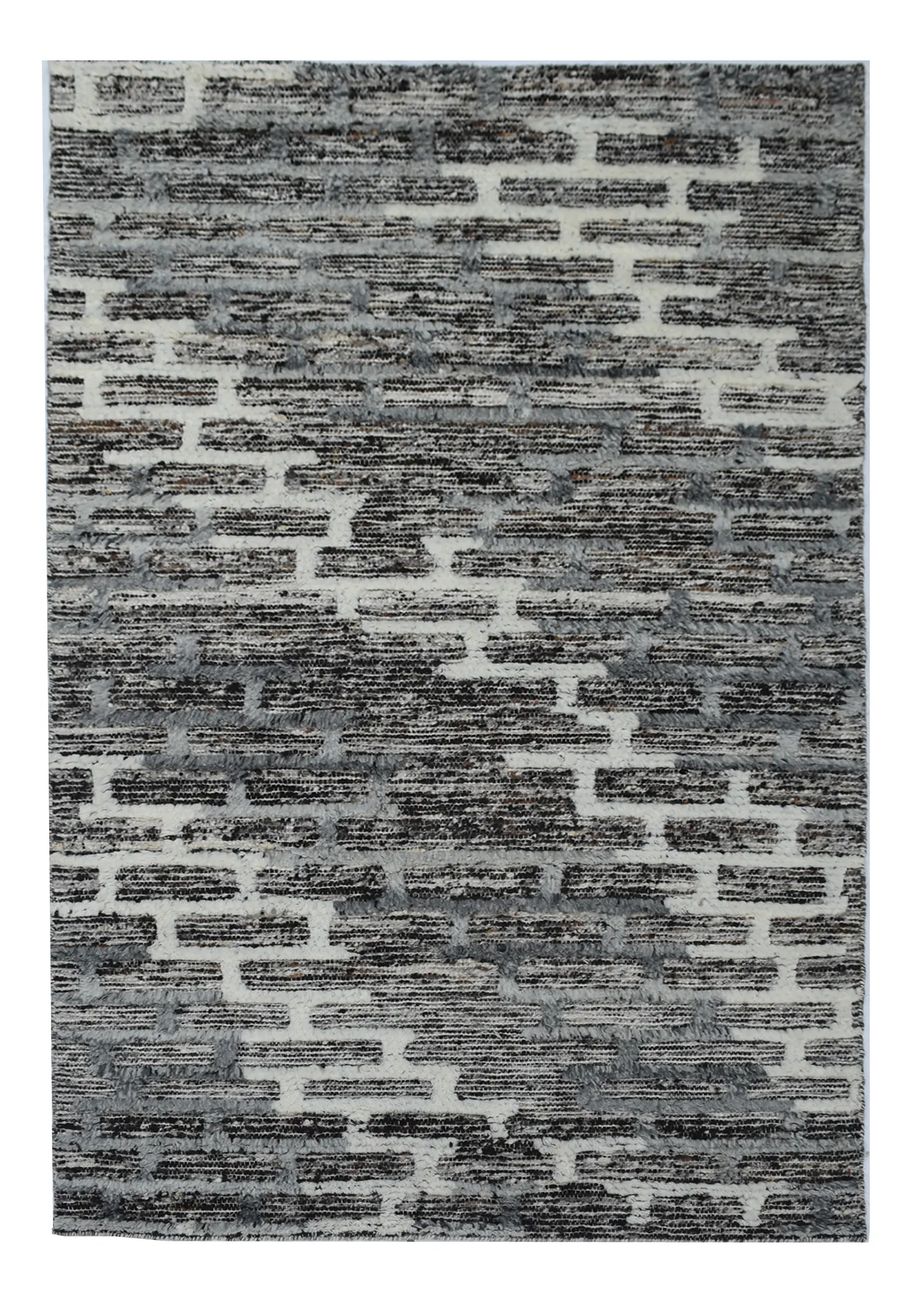 Modern Gray Hand Knotted Area Rug