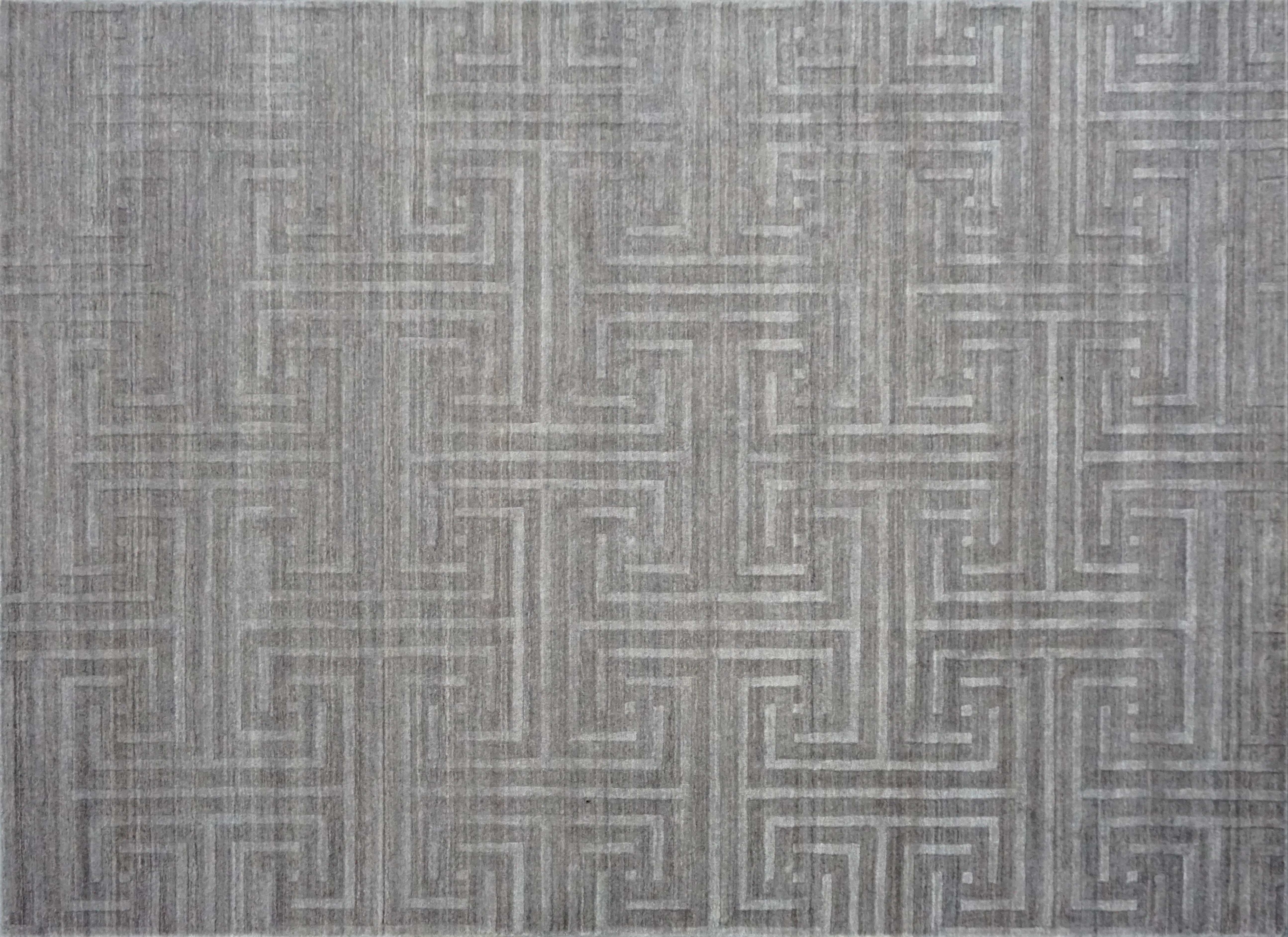 Modern Geometric Gray Area Rug