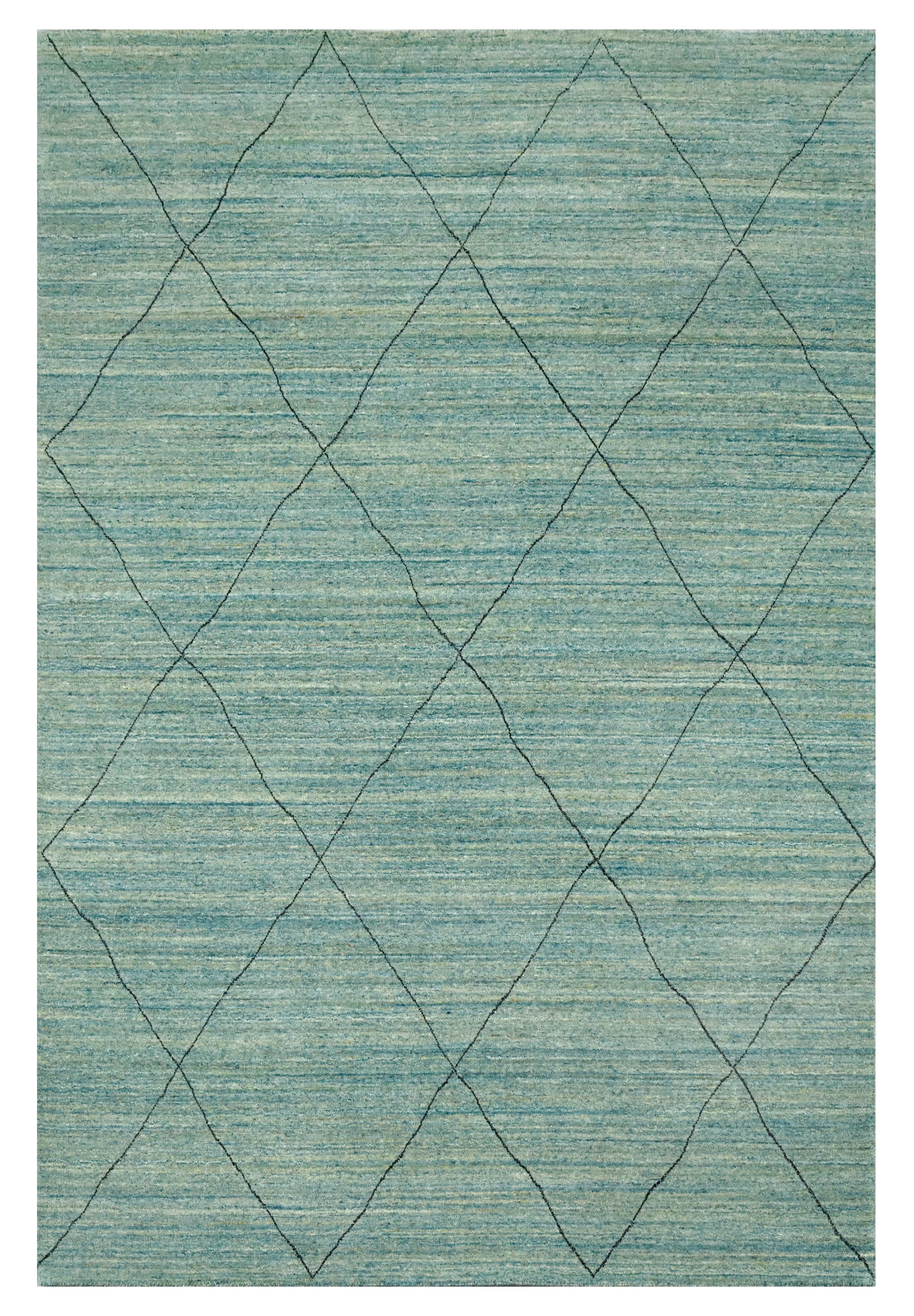 Handwoven rug with subtle geometric pattern