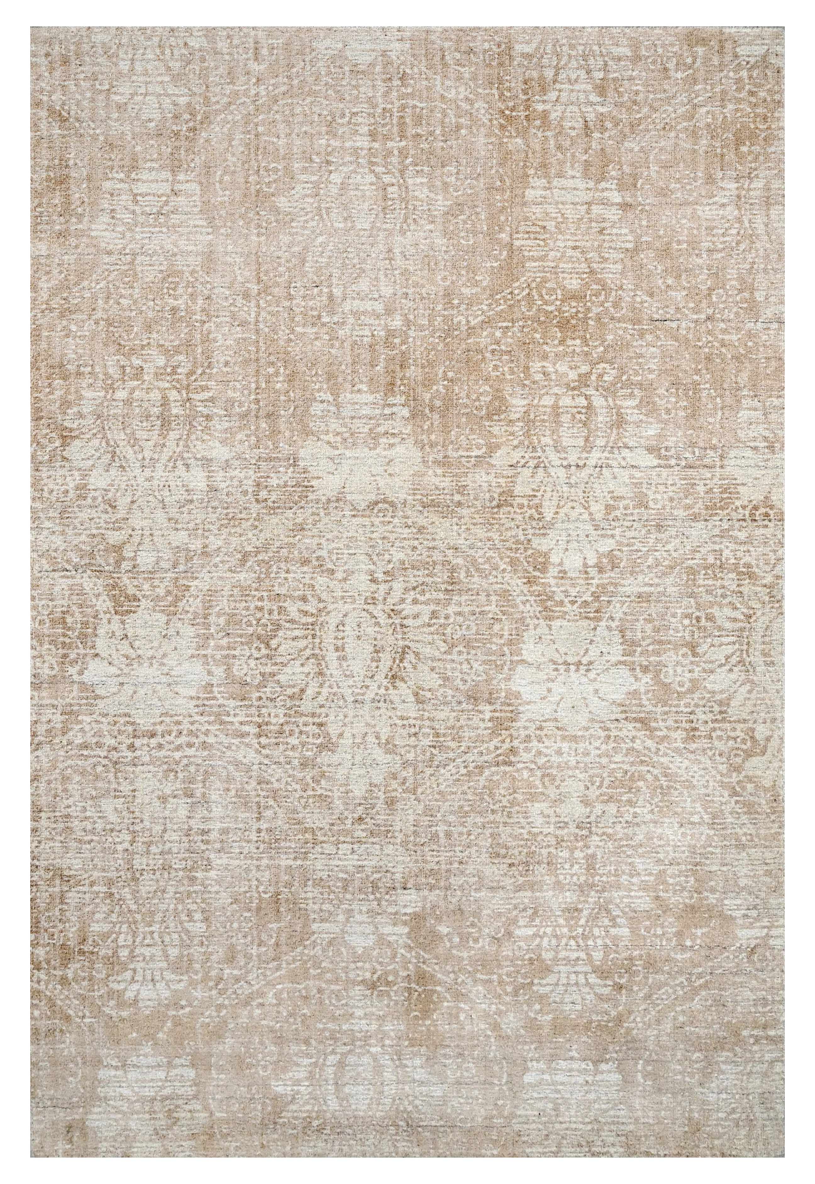 Elegant Beige Patterned Area Rug