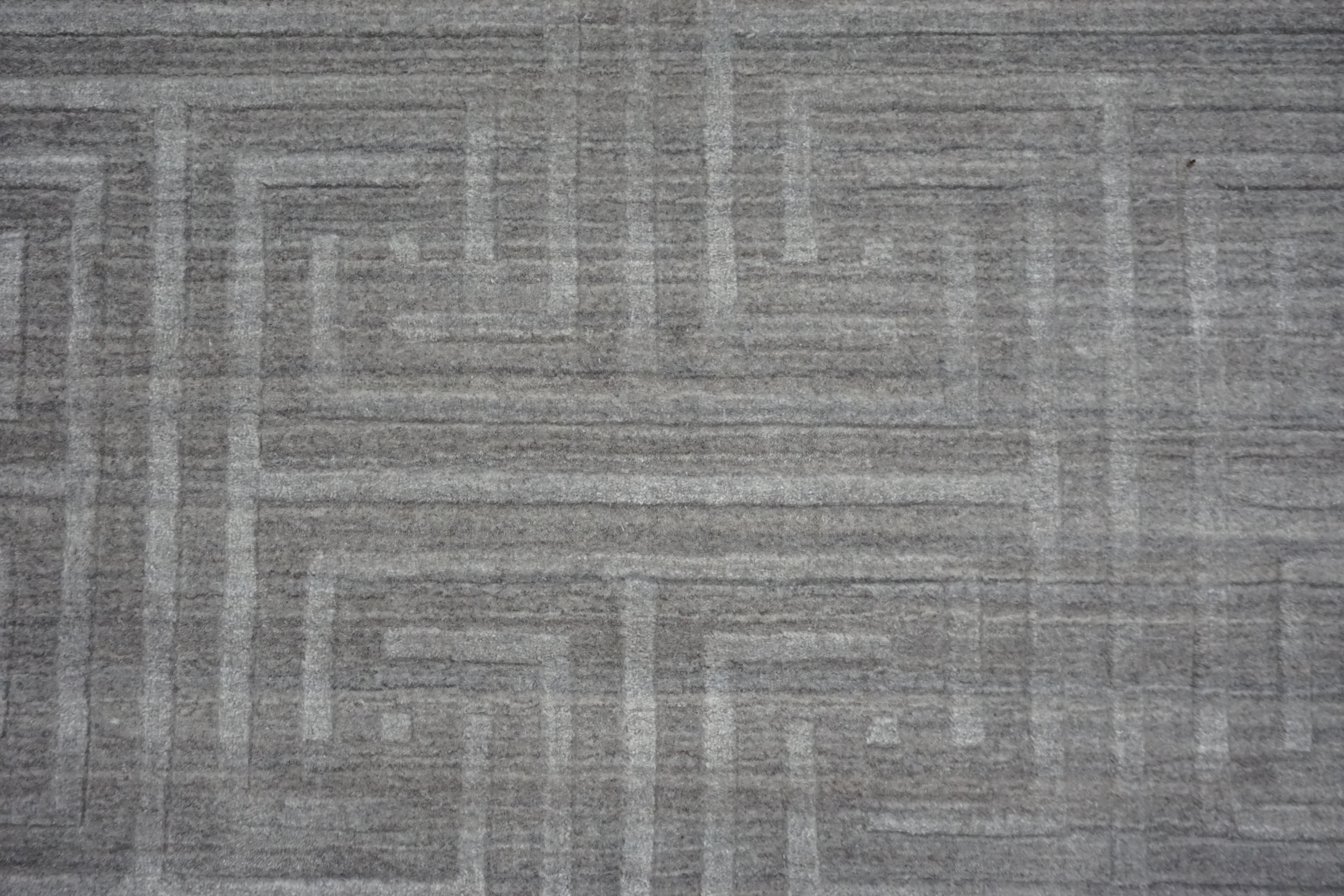 Modern Geometric Gray Area Rug