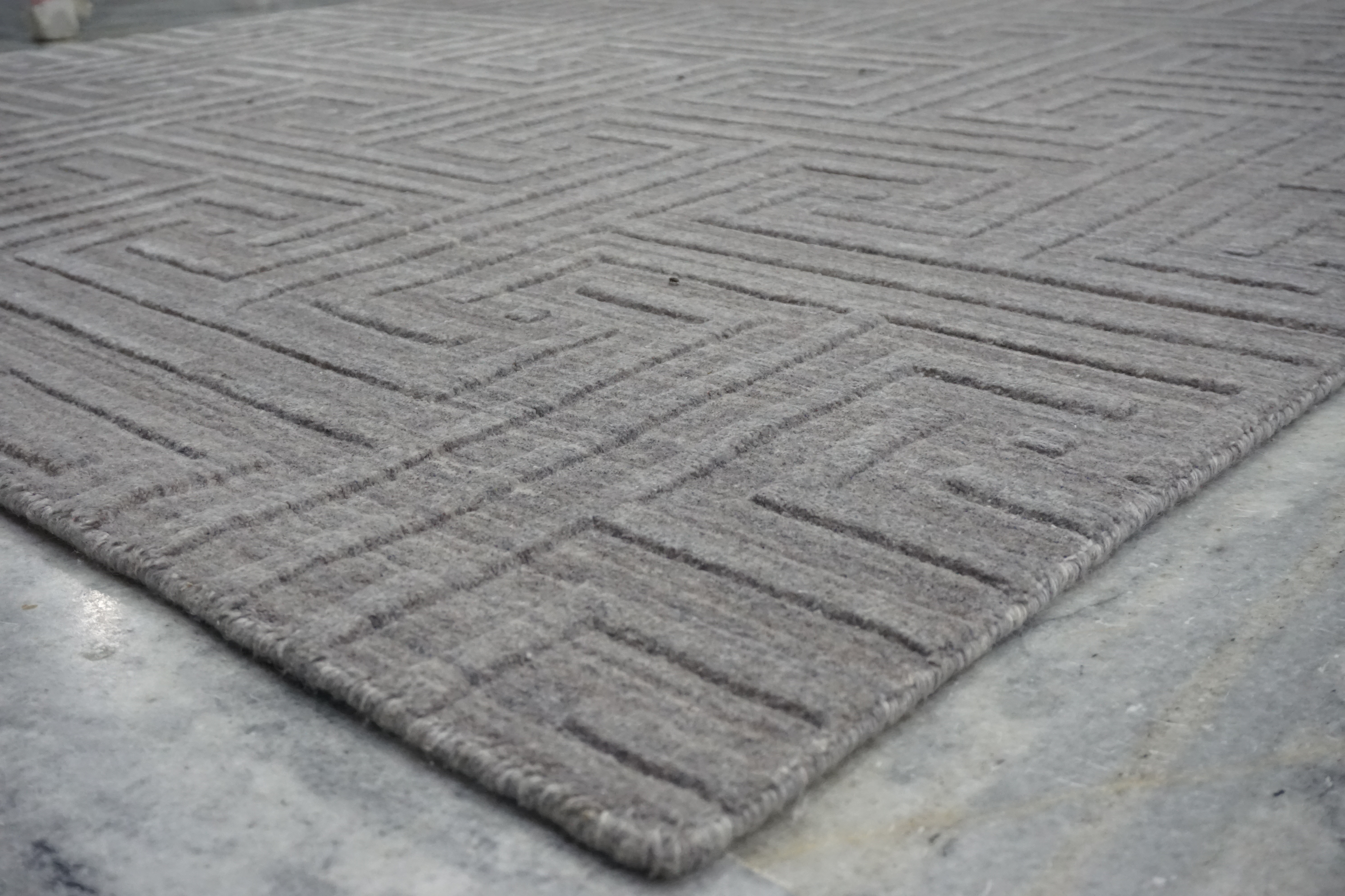 Modern Geometric Gray Area Rug