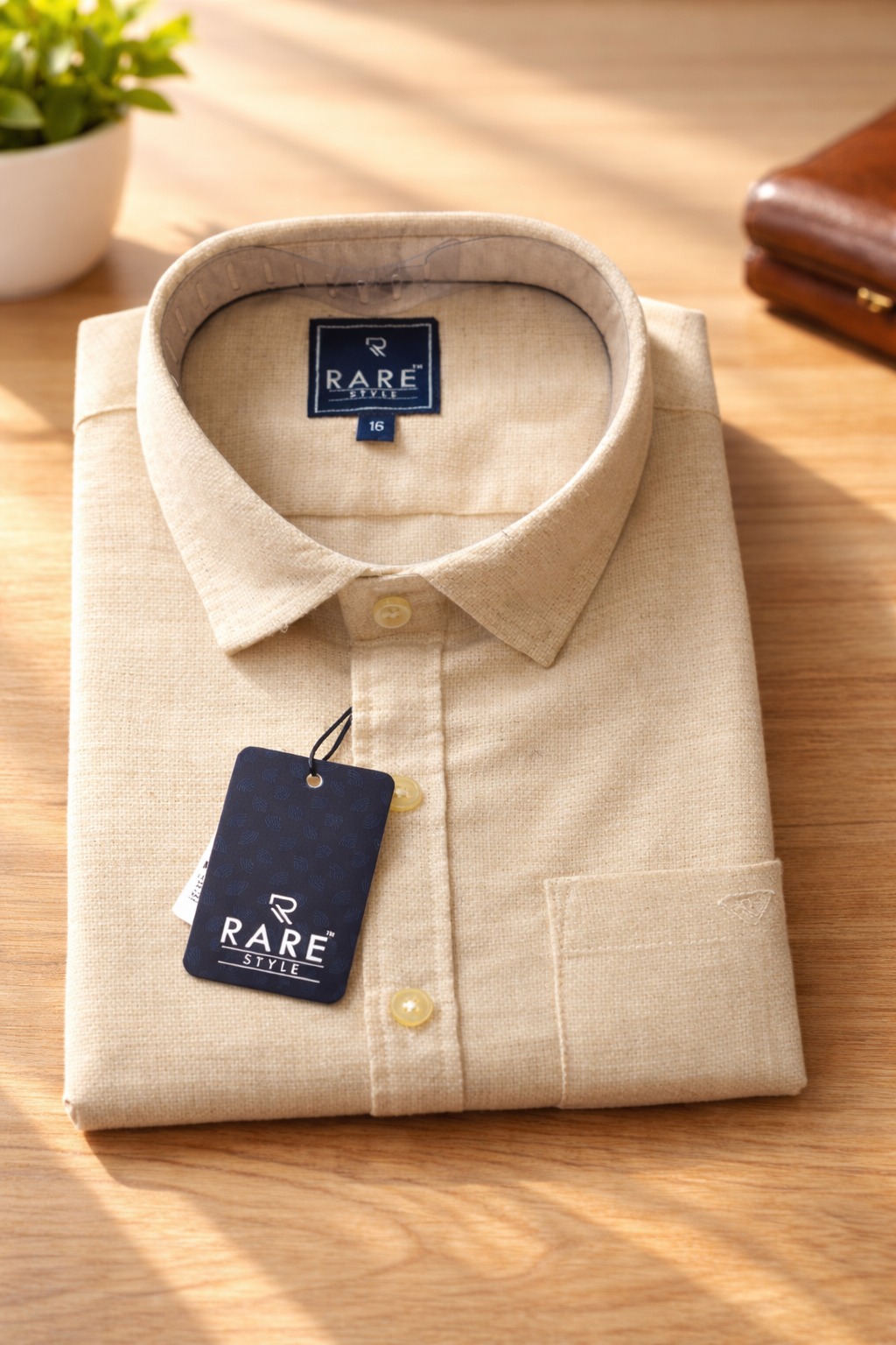 Boys' Beige Shirt & Cargo Pants Set