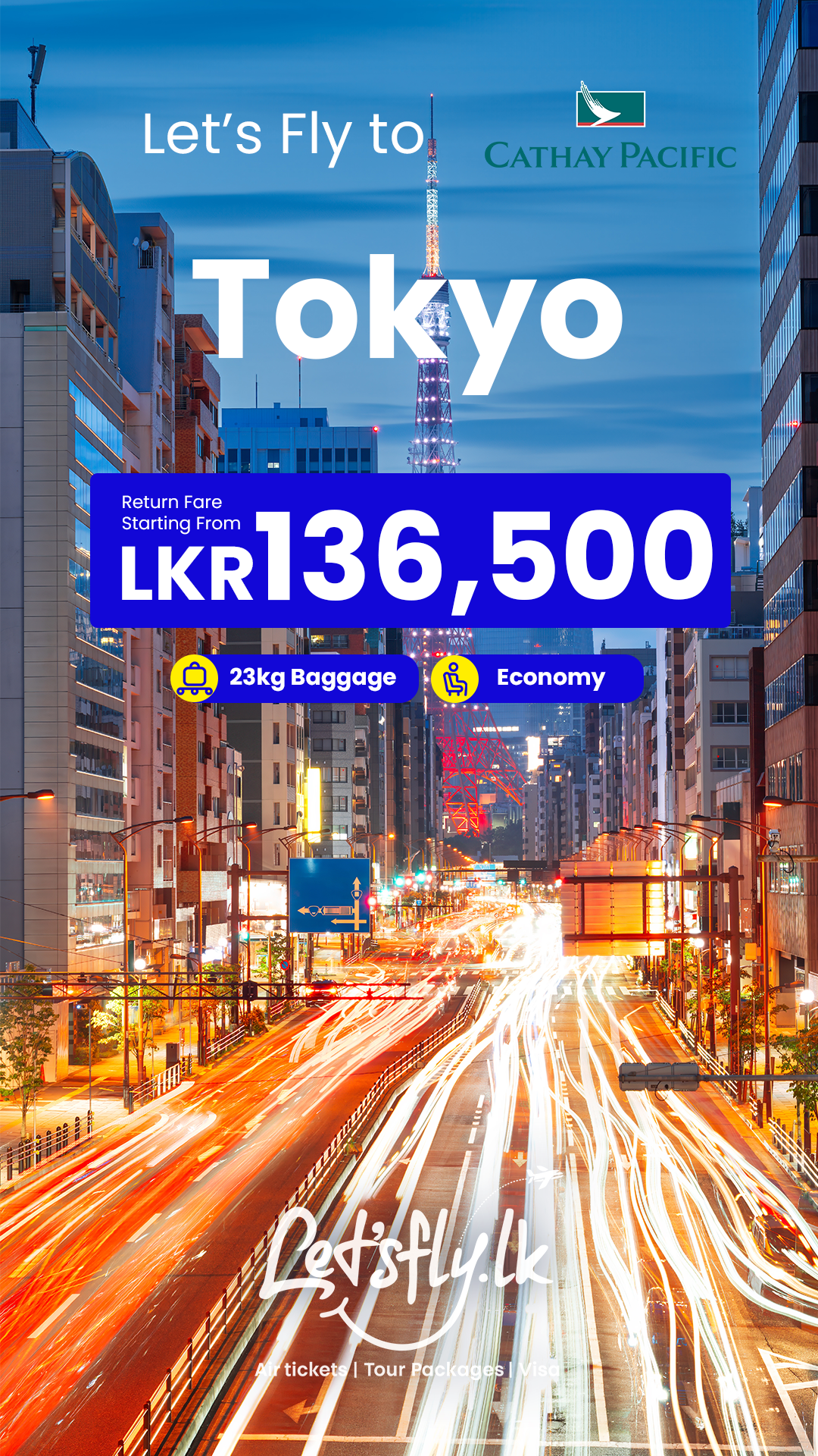 Cathay Pacific Tokyo Flight Ticket