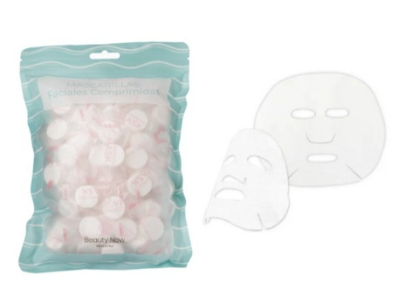 Mascarillas faciales comprimidas