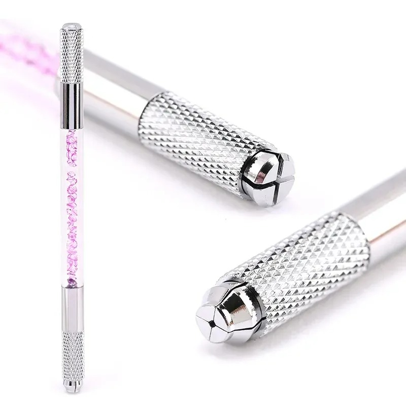 Portaplumas de diamante rosa para cejas