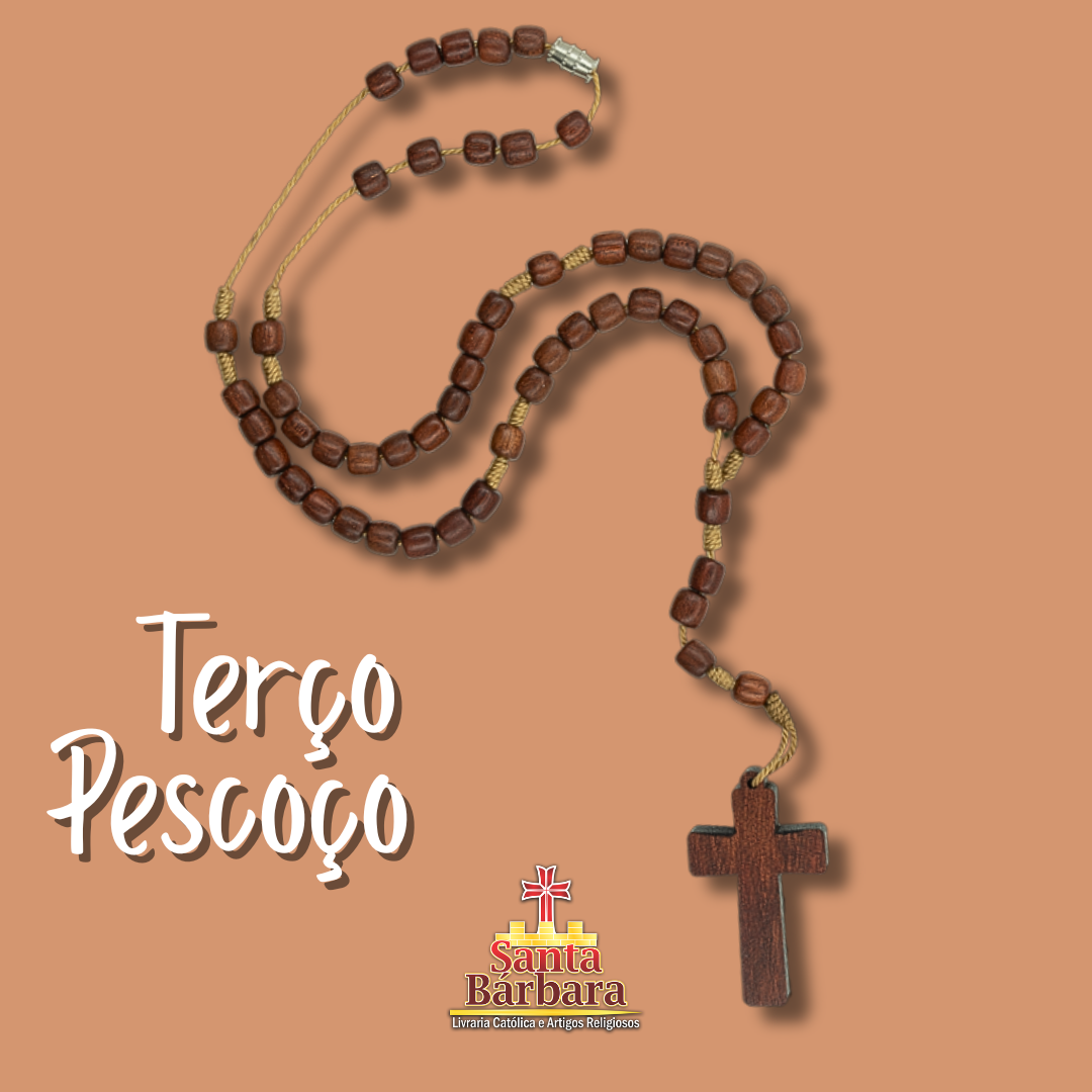 Terço Pescoço Madeira