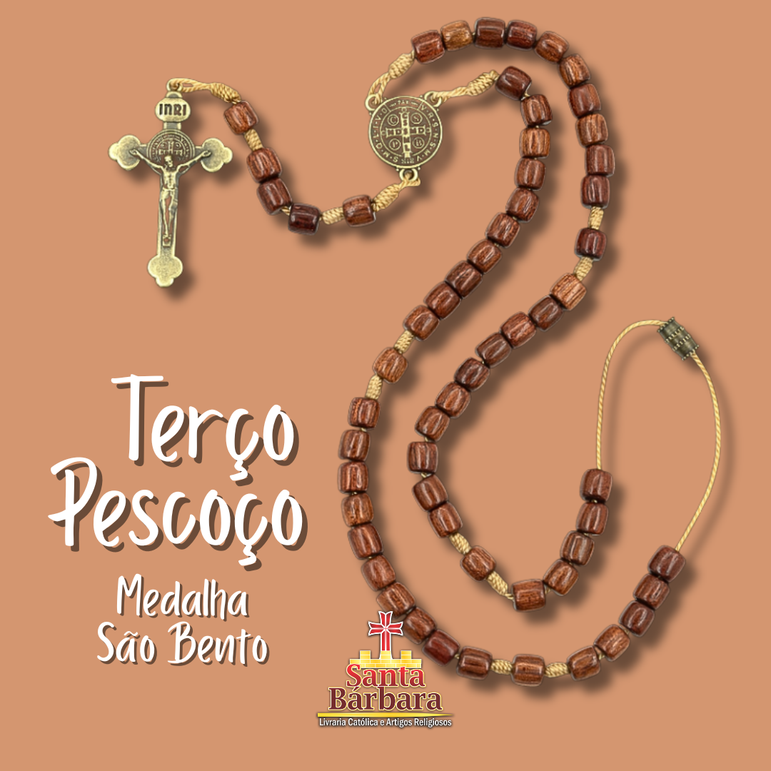 Terço Pescoço Madeira