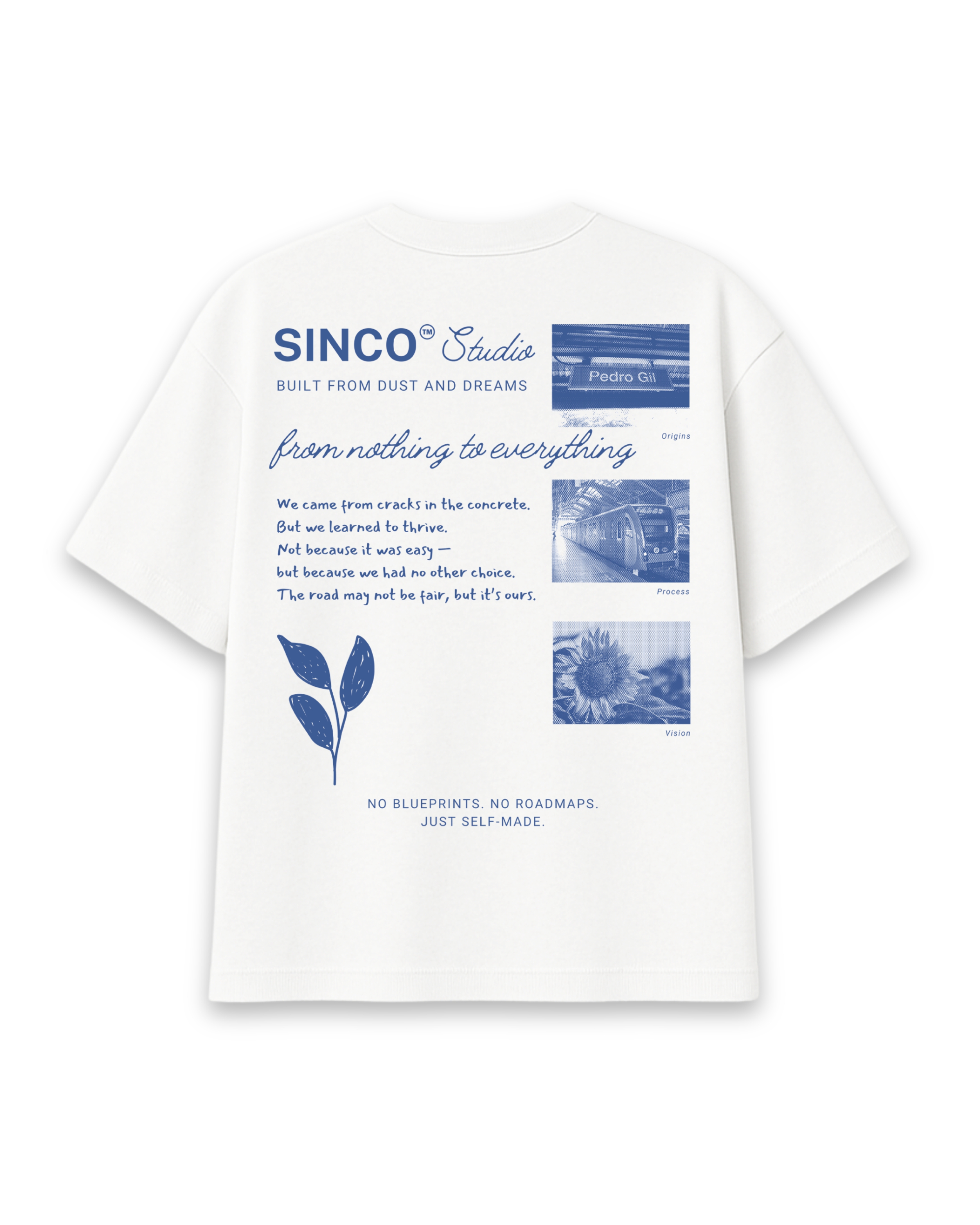 "Origins" Boxy Oversized - White