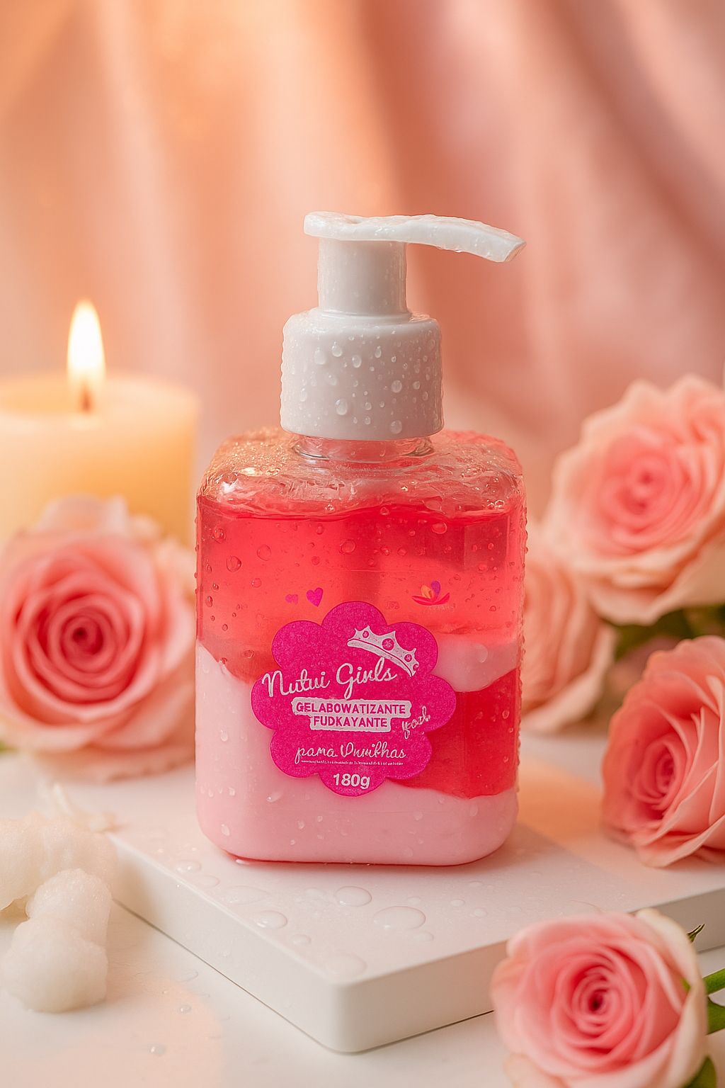 Nutri Girls – جل معطر ومرطب للمناطق الحميمية (قابل للأكل) – 180 غرام