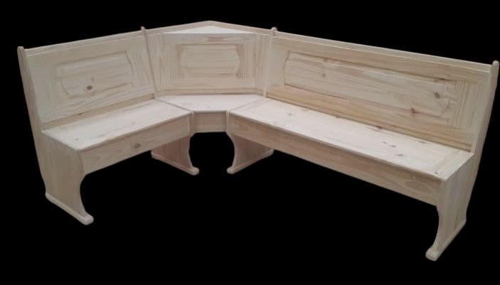Banco esquinero de madera