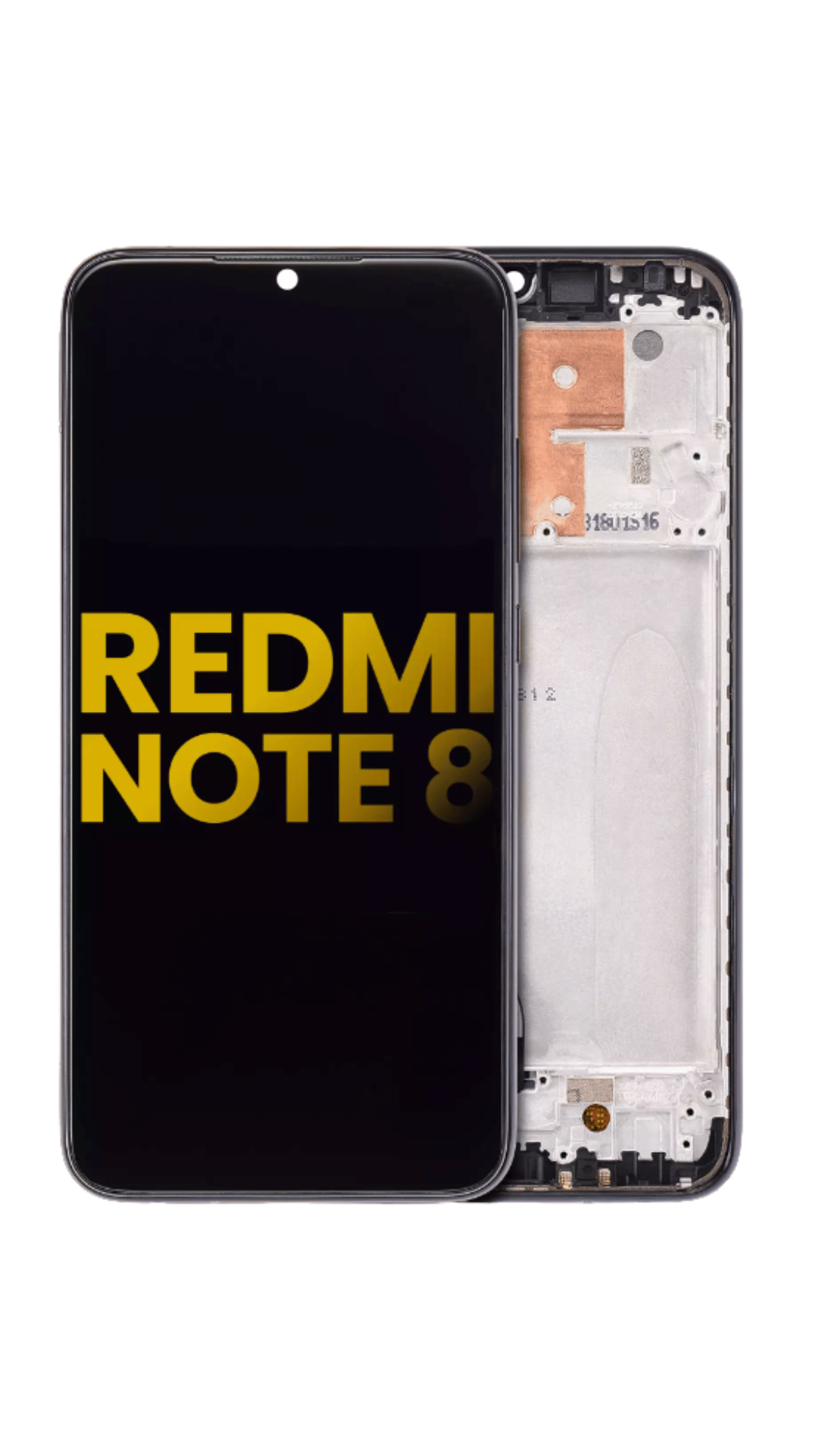 LCD Assembly With Frame Compatible For Xiaomi Redmi Note 8 (Refurbished) (Space Black)