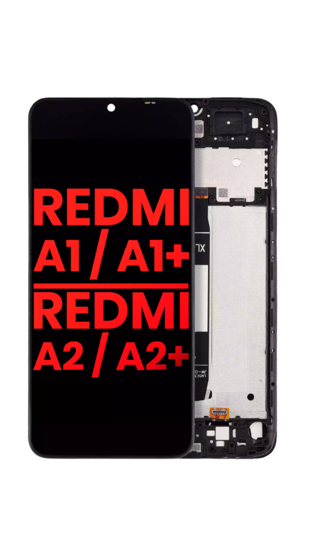 LCD Assembly With Frame Compatible For Xiaomi Redmi A1 / Xiaomi Redmi A1+ / Redmi A2 / Redmi A2+ (Aftermarket Plus) (All Colors)