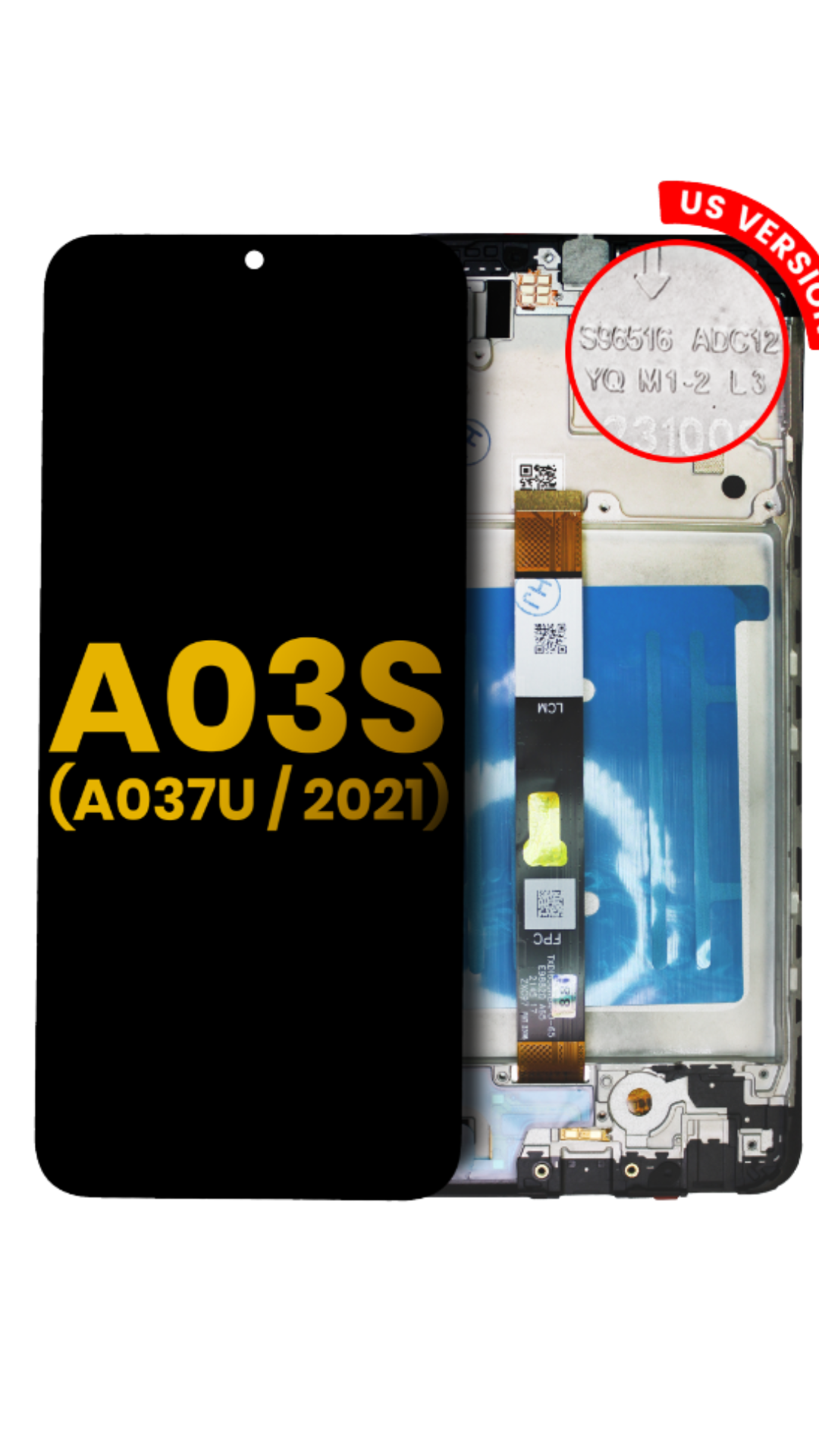 LCD Assembly With Frame Compatible For Samsung Galaxy A03s (A037U / 2021) (US Version) (Refurbished) (All Colors)
