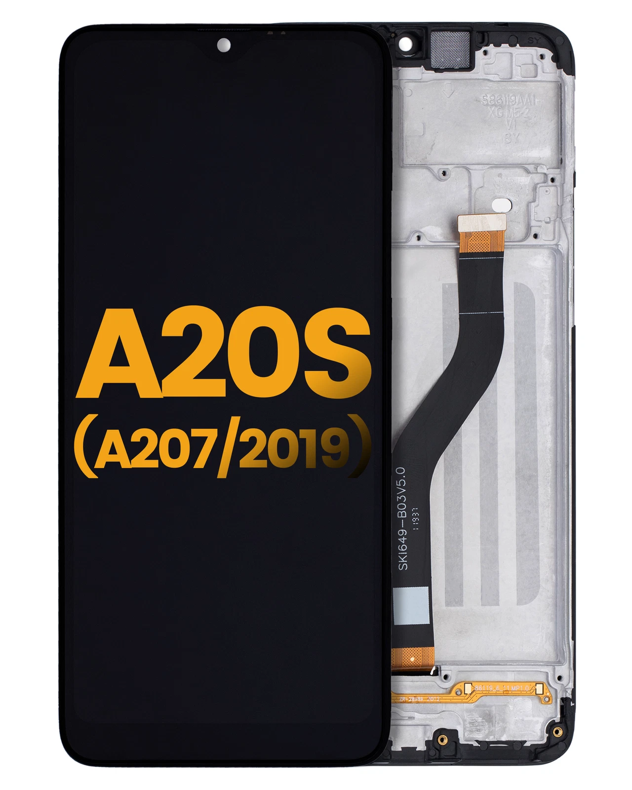 LCD Assembly With Frame Compatible For Samsung Galaxy A20S (A207 / 2019) (Refurbished) (All Colors)