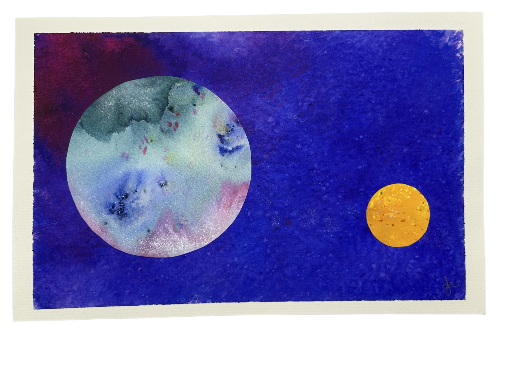 Abstract Watercolor Collage – Original Art #8 (June 17 2026)