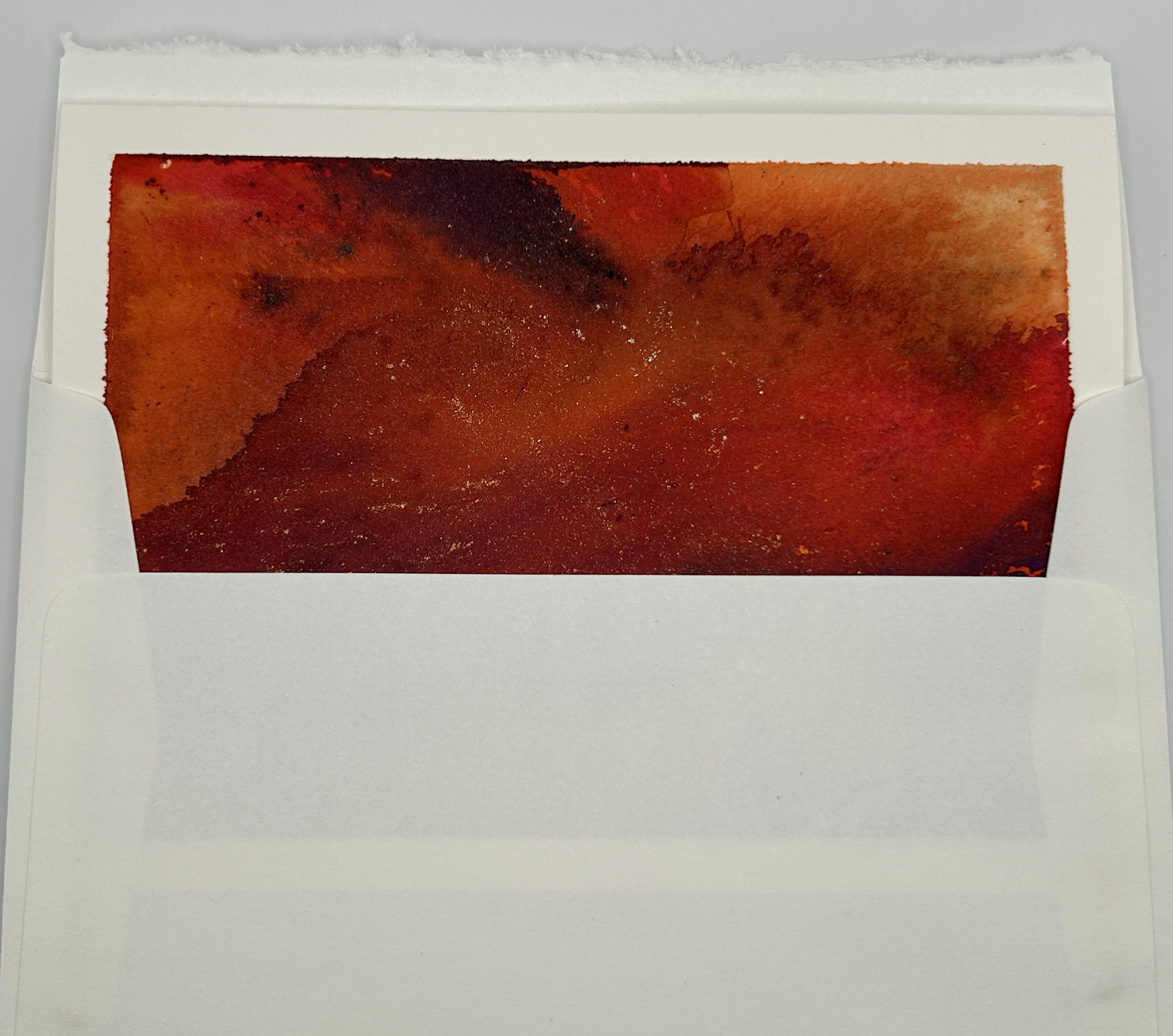 Abstract Watercolor with Mica – Original Art #2 (June 17 2026)