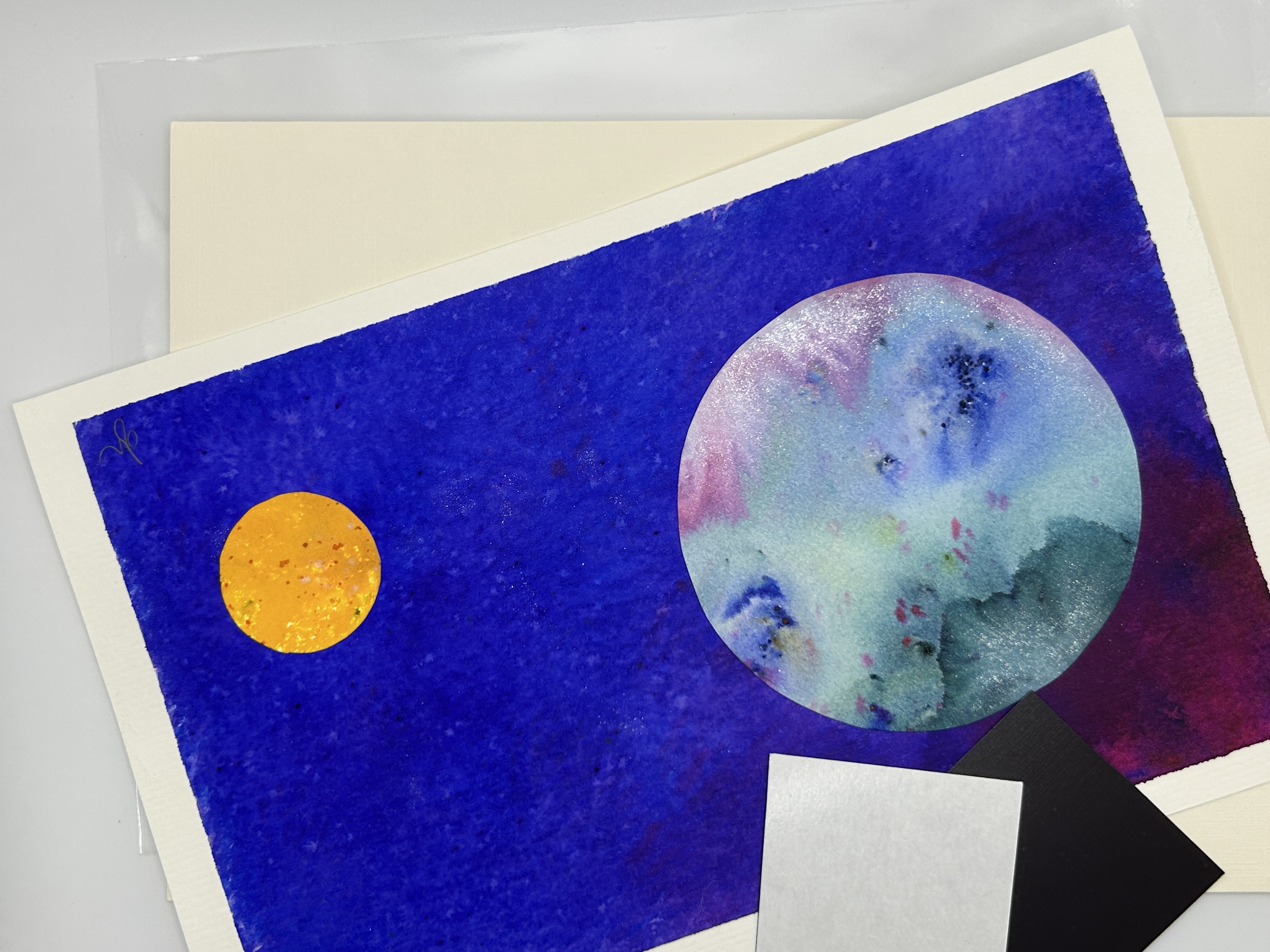 Abstract Watercolor Collage – Original Art #8 (June 17 2026)