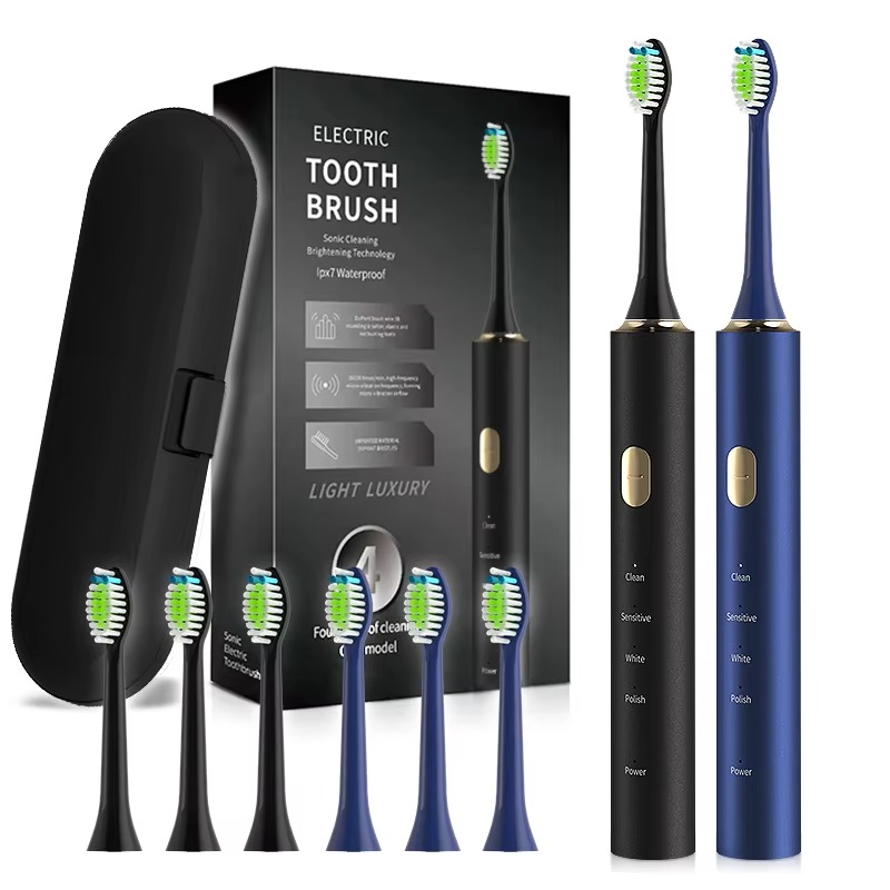 Powerful Wireless Rechargeable Adult Ipx 7 Metal Sonic Electronic Washable Whitening Tooth Brush Ultrasonic Electric Toothbrush