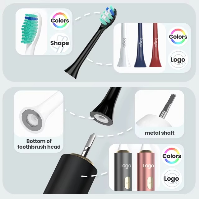 Powerful Wireless Rechargeable Adult Ipx 7 Metal Sonic Electronic Washable Whitening Tooth Brush Ultrasonic Electric Toothbrush