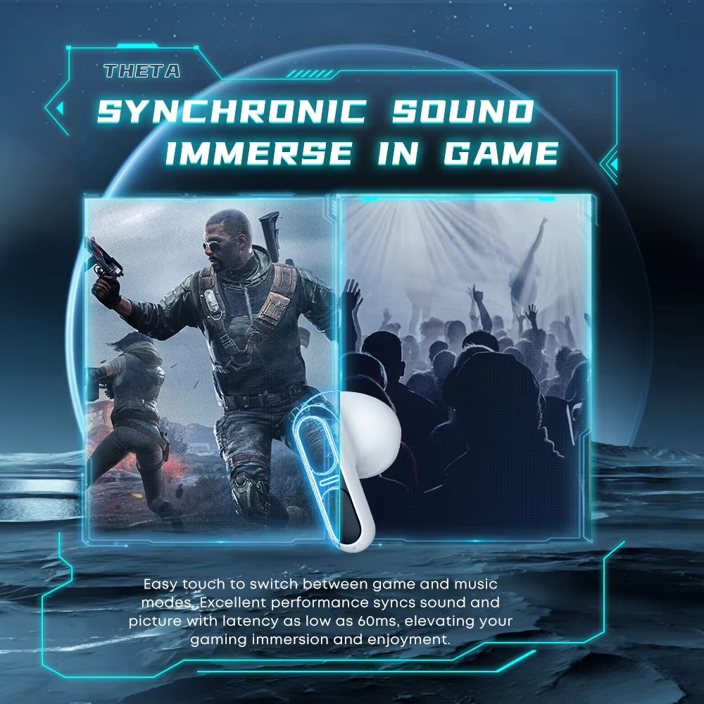 Tws Gaming Headphones Wireless bluetooth 5.3 Earbuds bluetooth Earphones