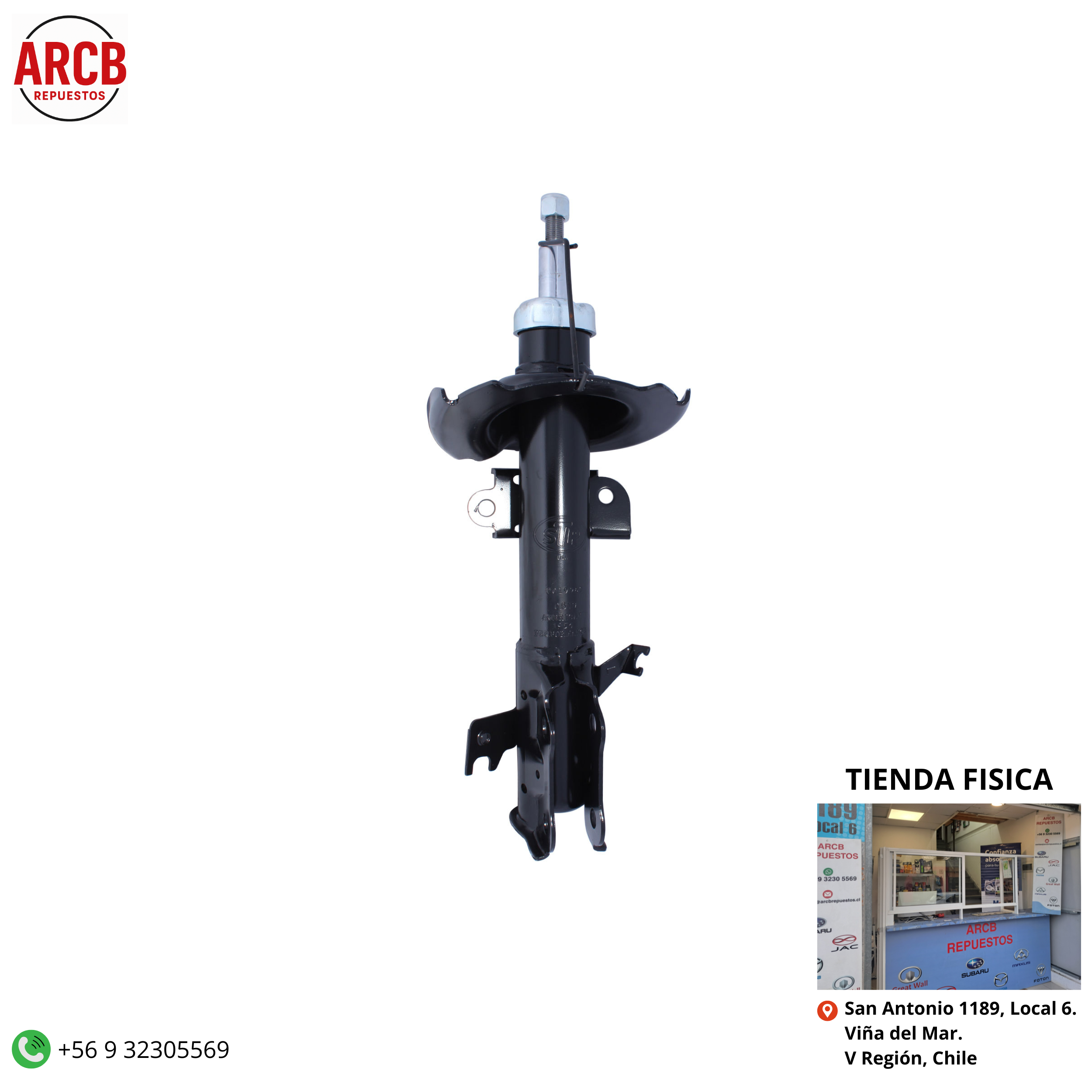 Amortiguador delantero izquierdo, Mazda 2 2009-2015 P/N DF71-34-900