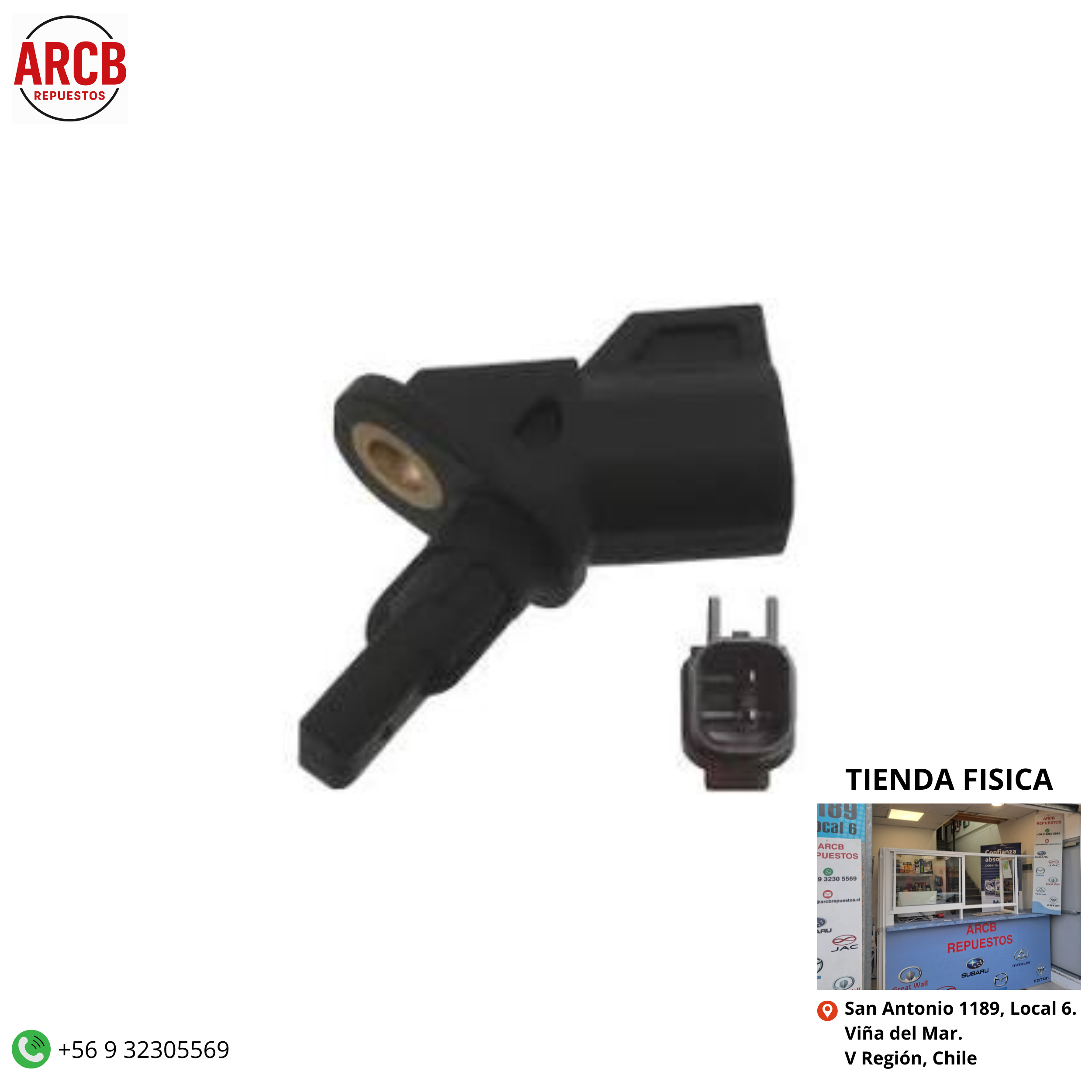 Sensor de ABS delantero derecho / izquierdo Mazda 3 2004-2009, Mazda 3 2010-2014, Mazda 3R 2004-2014 P/N BP4K-43-701