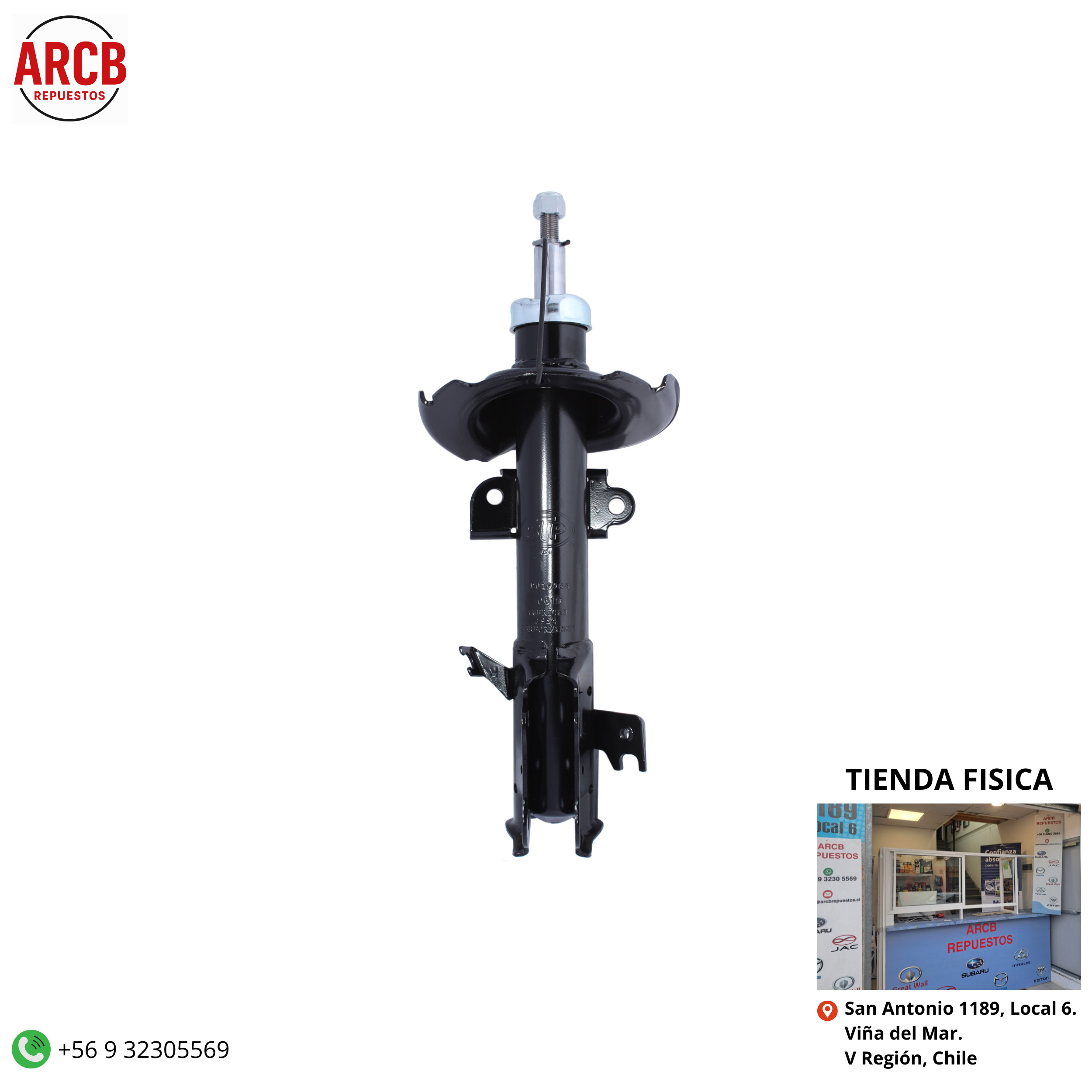 Amortiguador delantero derecho Mazda 2 2008-2015 P/N DF71-34-700