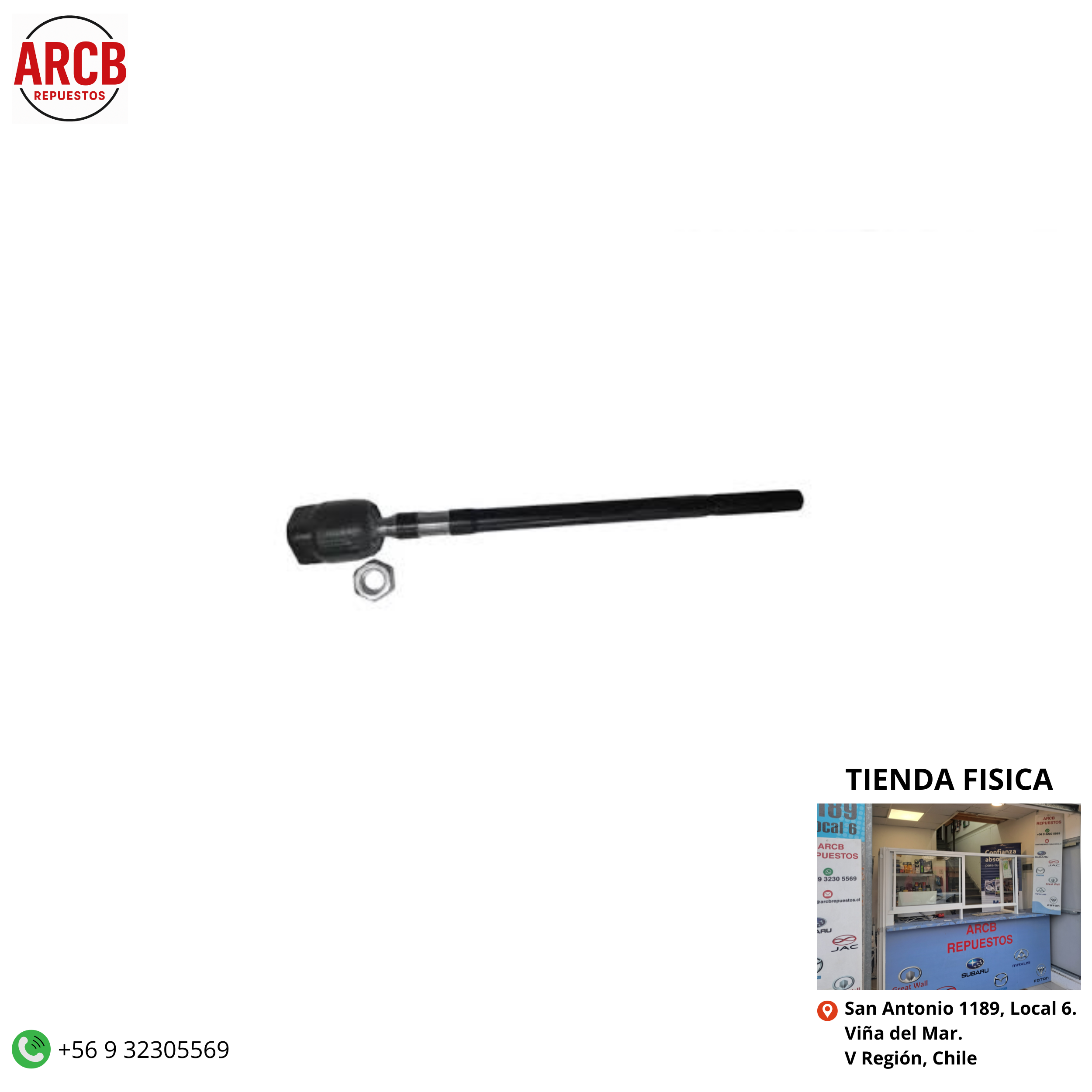 Terminal de dirección axial izquierdo Foton Midi 1.3