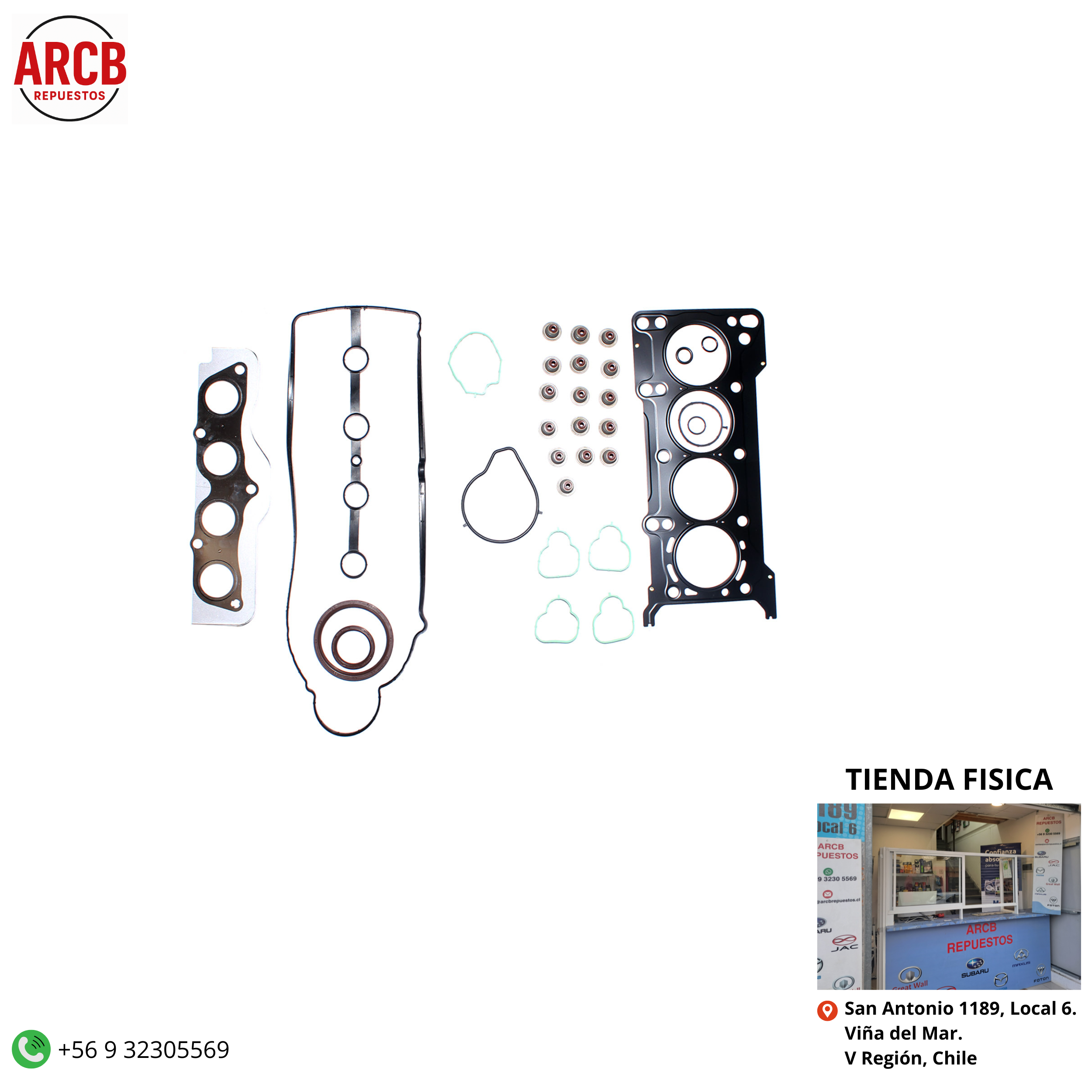 kit de empaquetadura de motor Mazda 3 1.6 2010-2014 P/N 8LB9-10-271