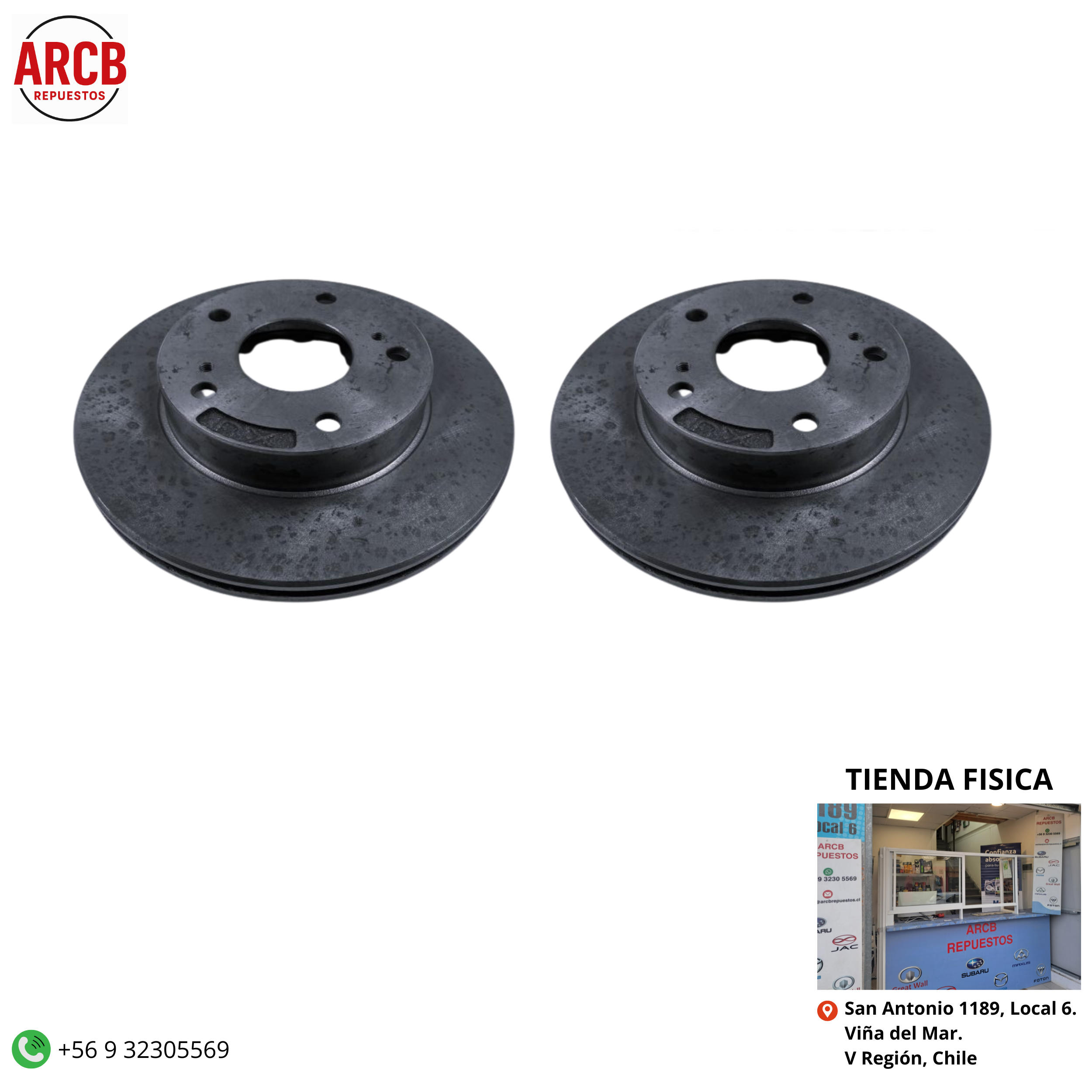 Discos de freno delanteros Foton Midi 1.3