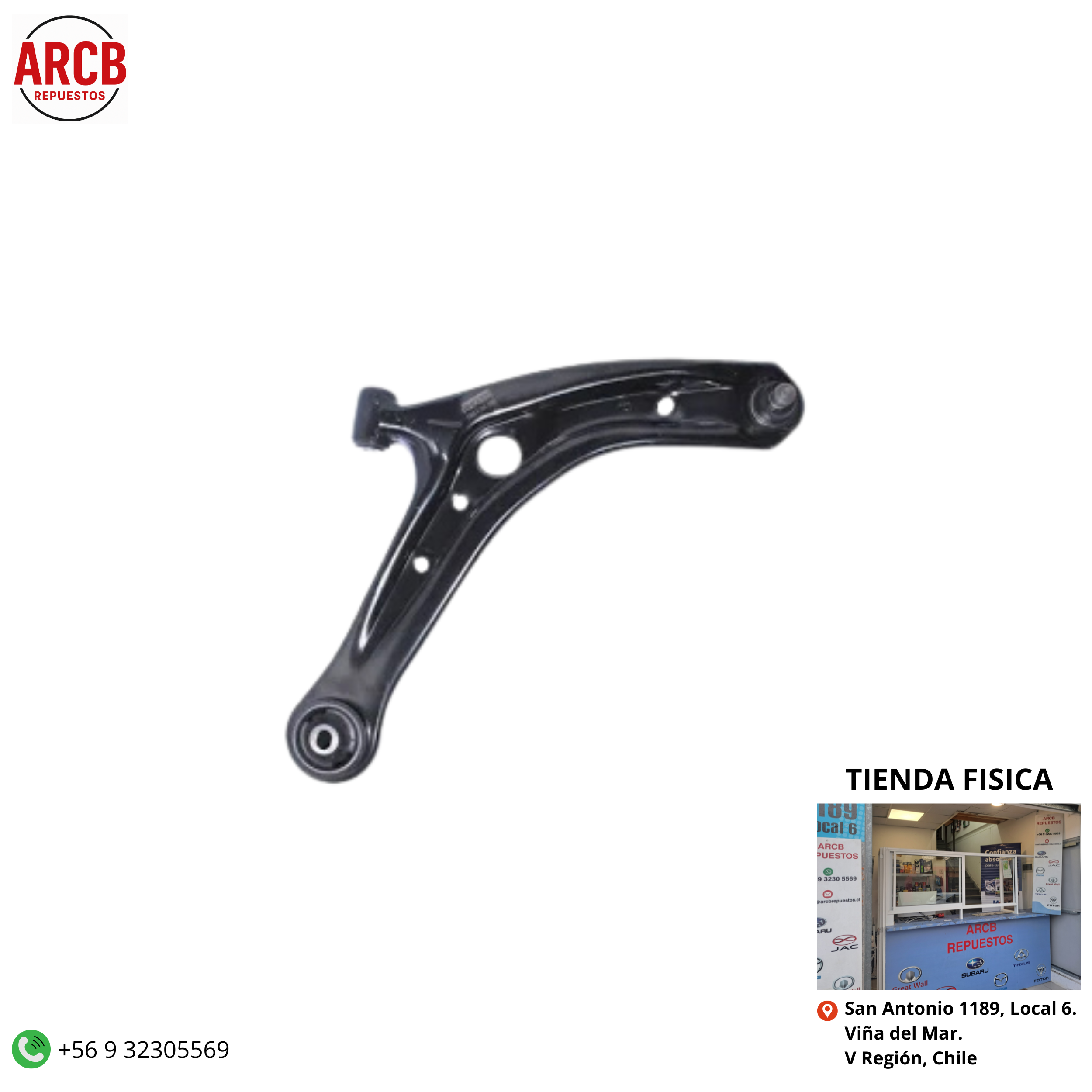 Bandeja de suspensión delantera derecha Mazda 2 2008-2015 P/N D651-34-300