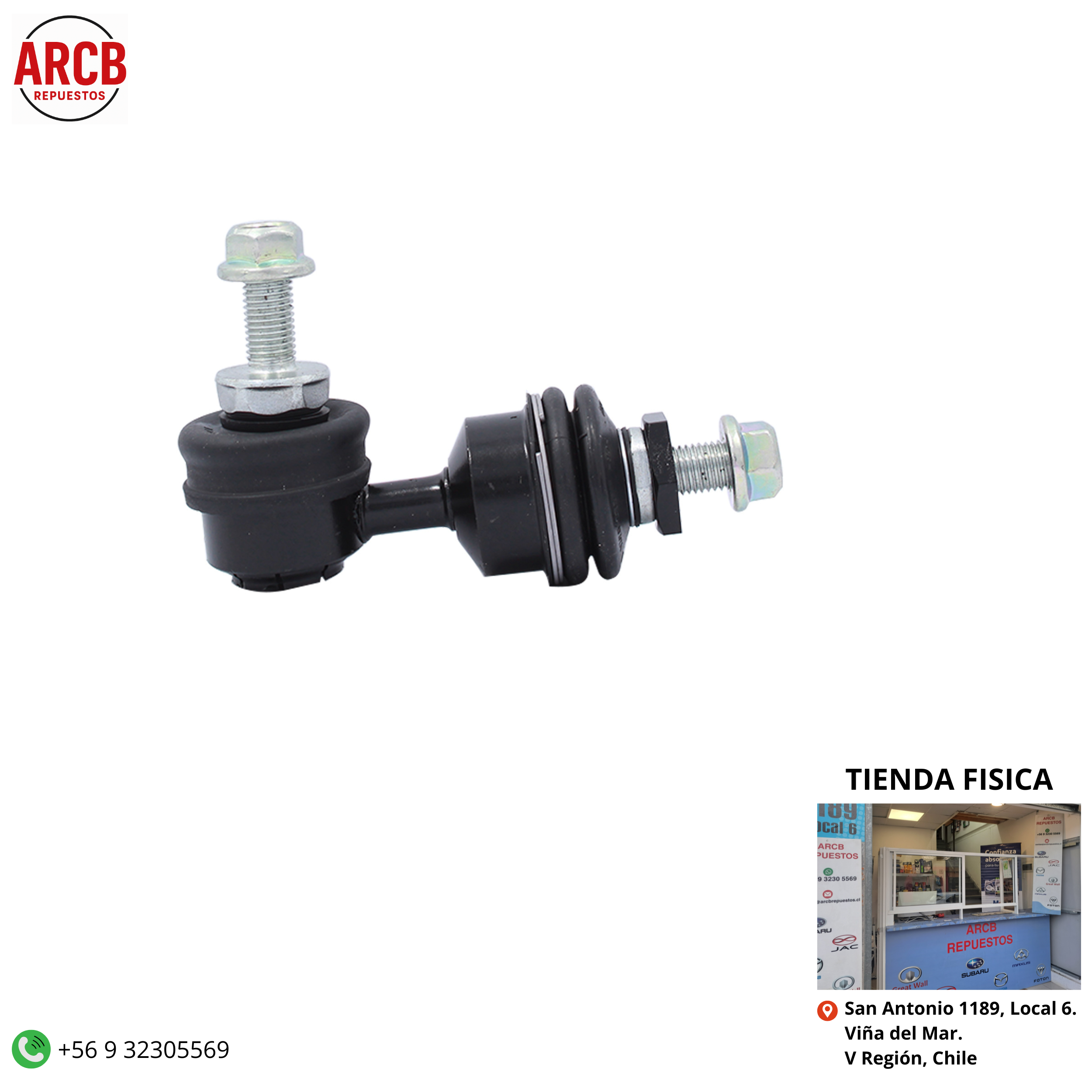 Bieleta de suspensión trasera derecha/izquierda Mazda 3 2004-2009, Mazda 3 2010-2014, Mazda 3R 2004-2014, Mazda 5 2011-2016 P/N BP4K-28-170